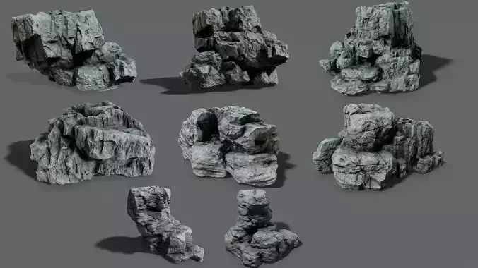 Rock Collection 014 Low-poly 3D model
