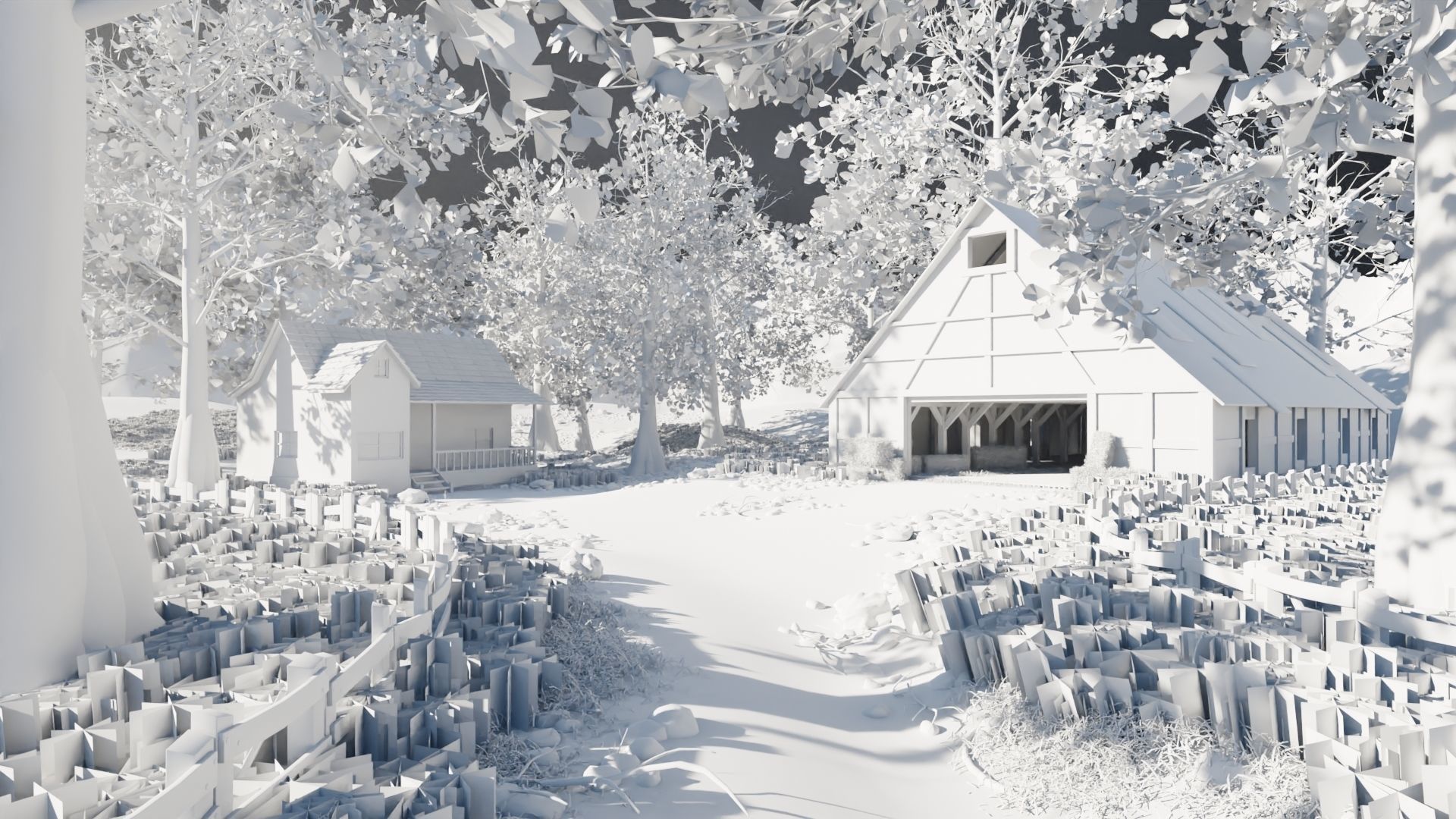 Barn Scene 3D model_10