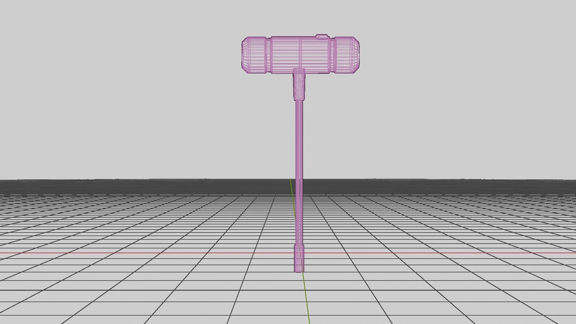 Brawlhalla Legend Hammer  Low-poly 3D model_1