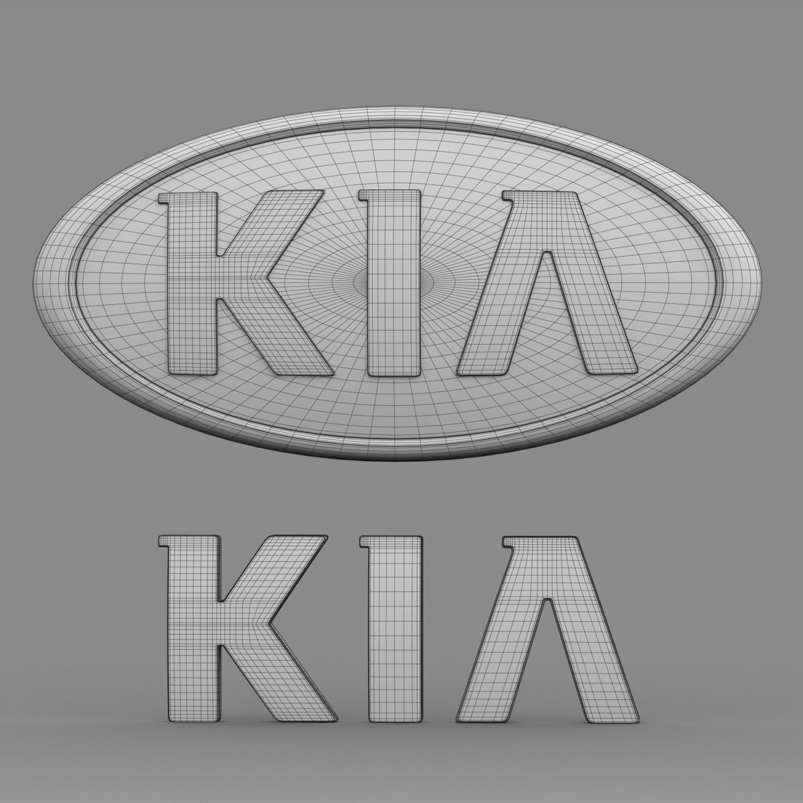 kia logo 3D model_13