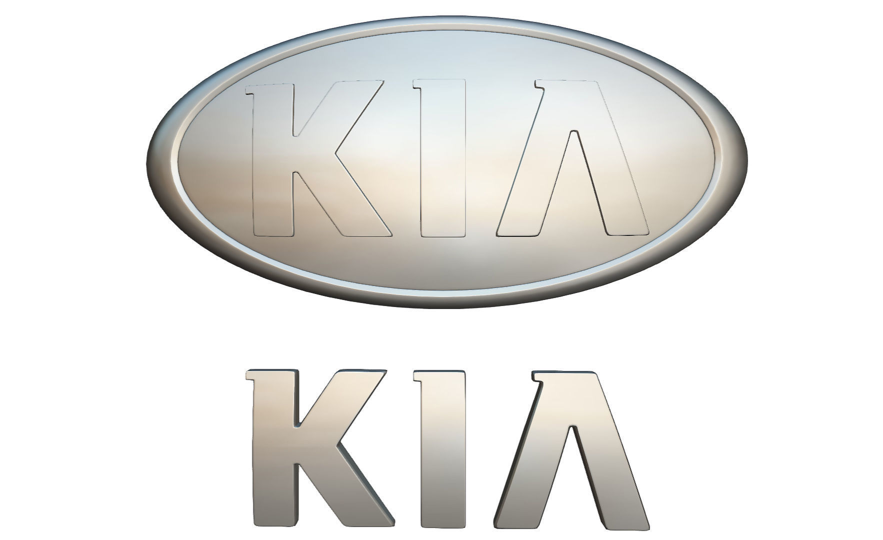 kia logo 3D model_5