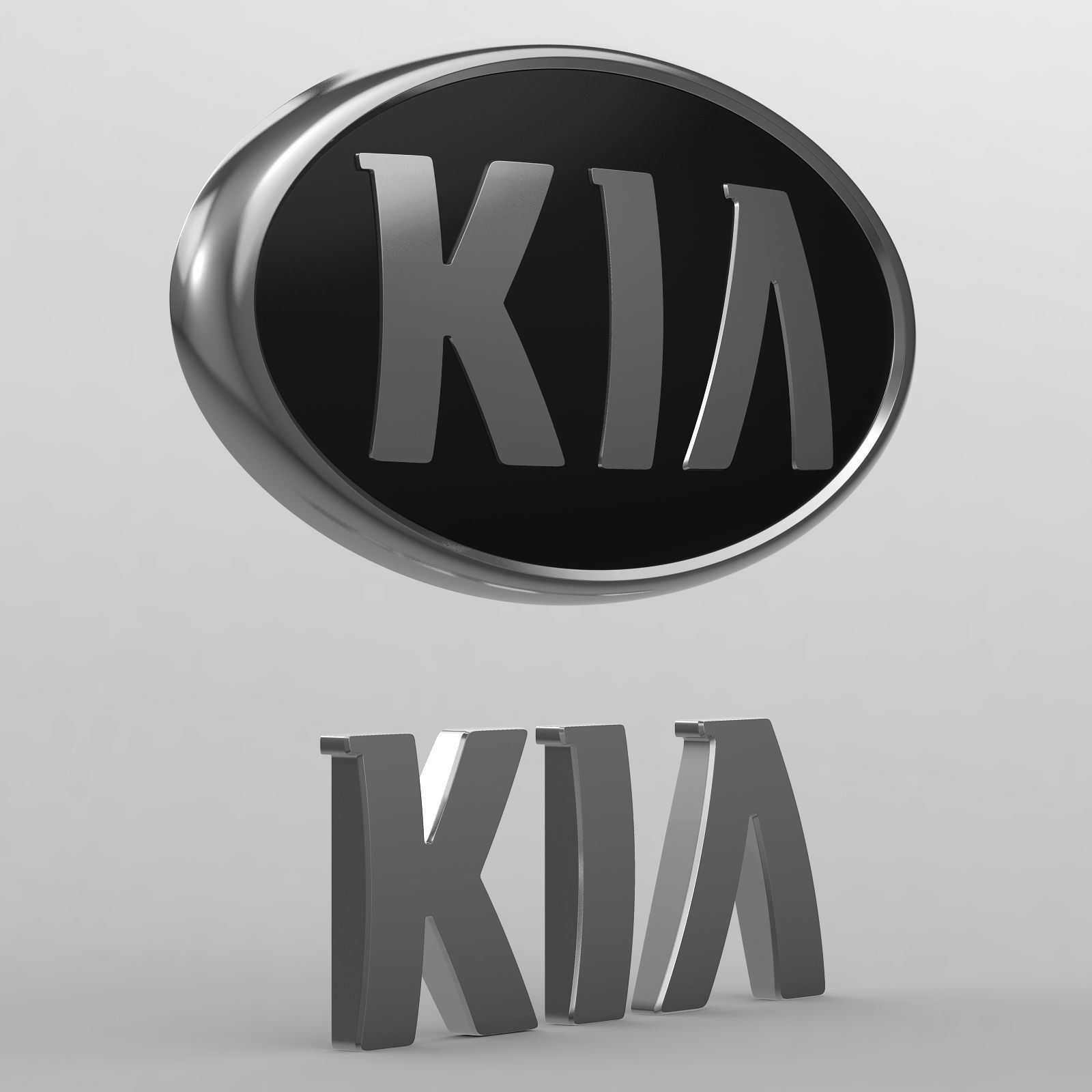 kia logo 3D model_7