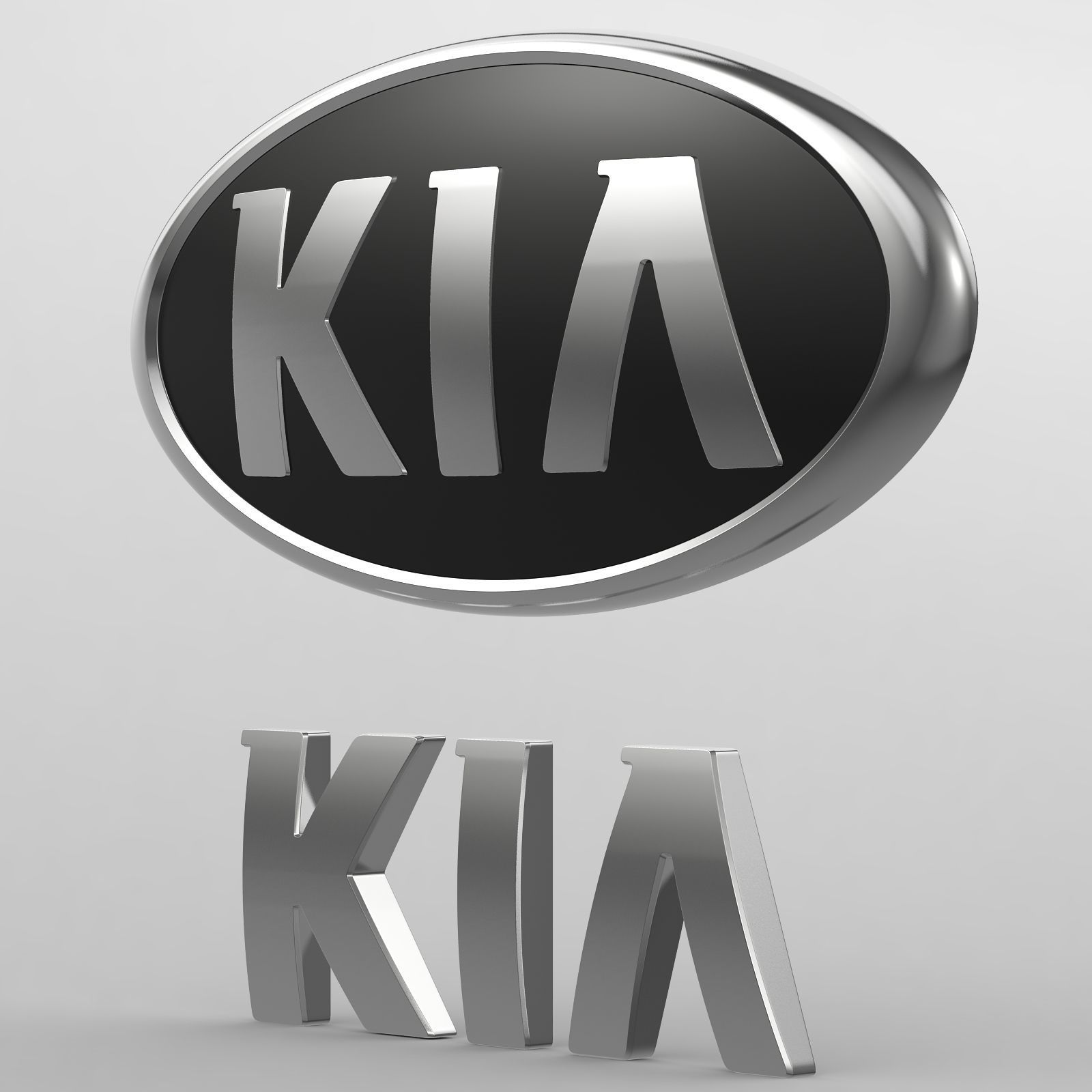 kia logo 3D model_9