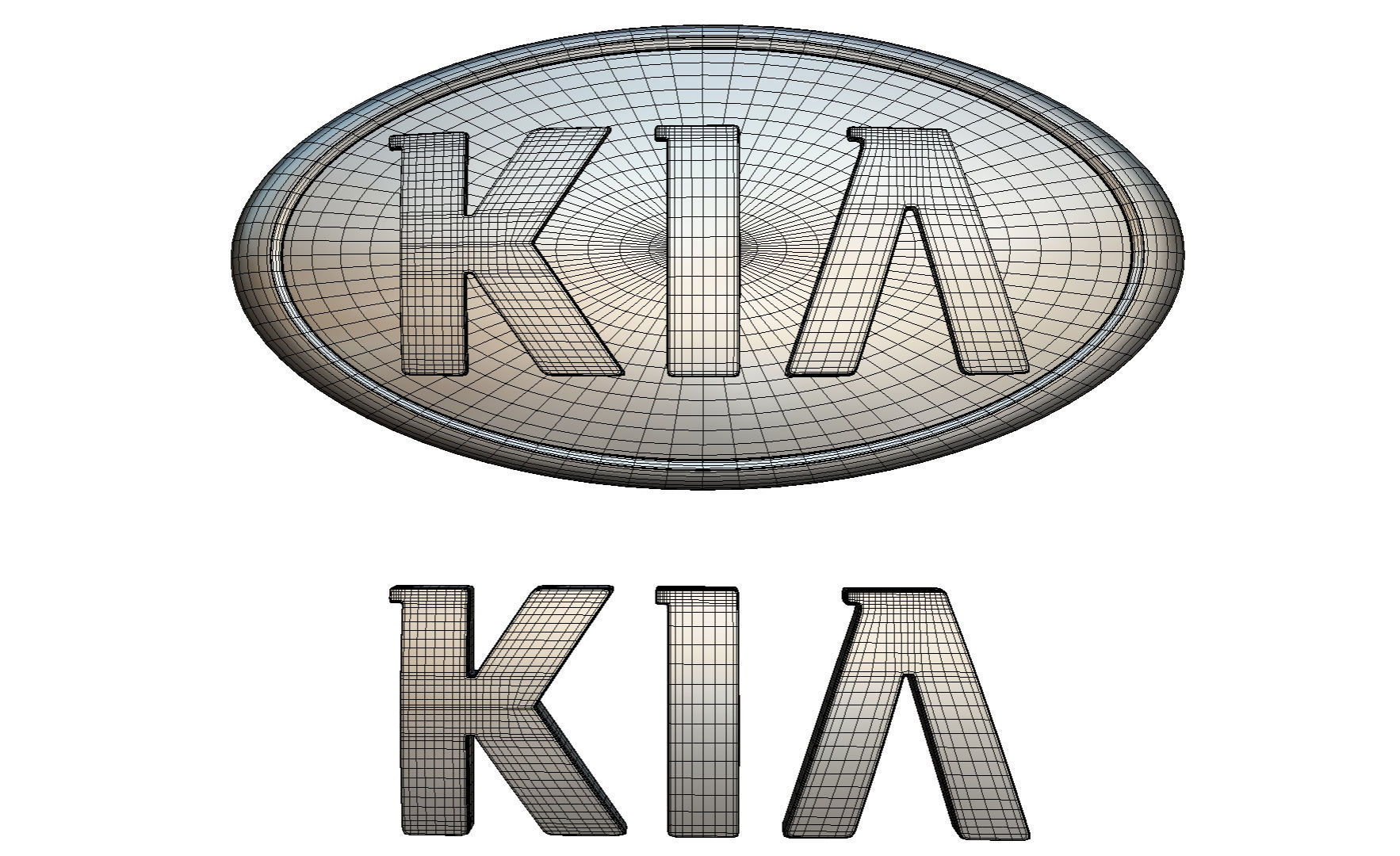 kia logo 3D model_6