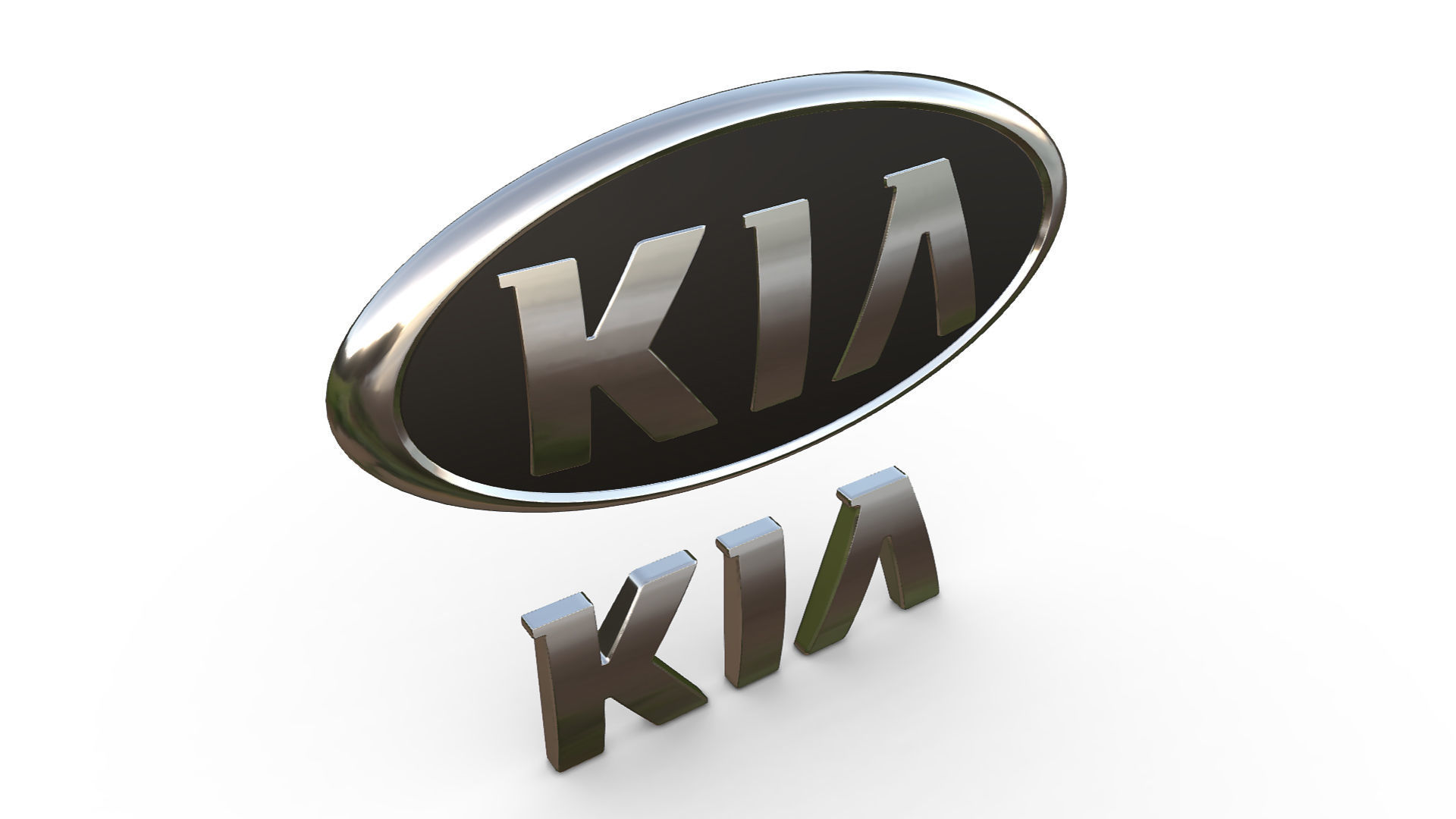 kia logo 3D model_3