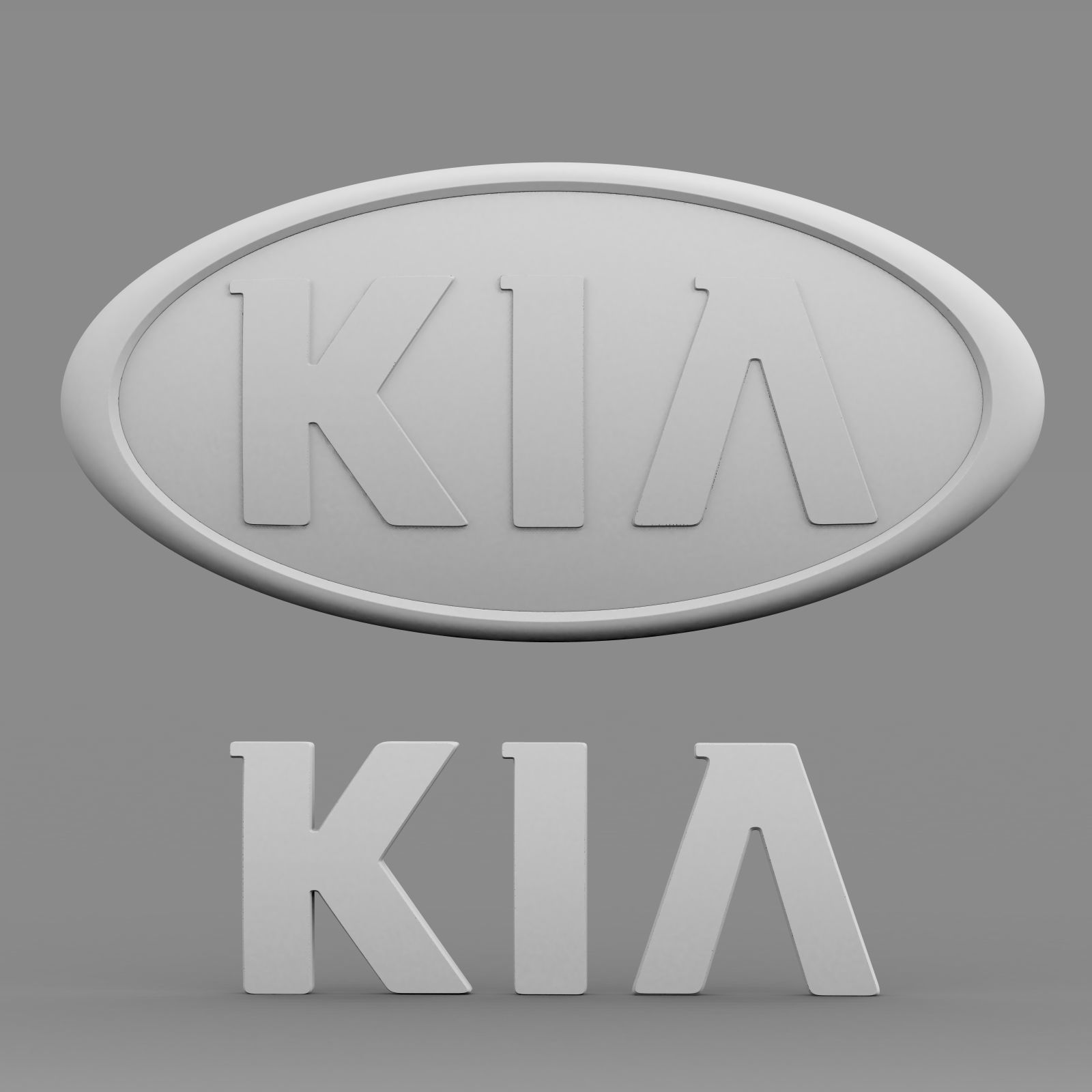kia logo 3D model_12