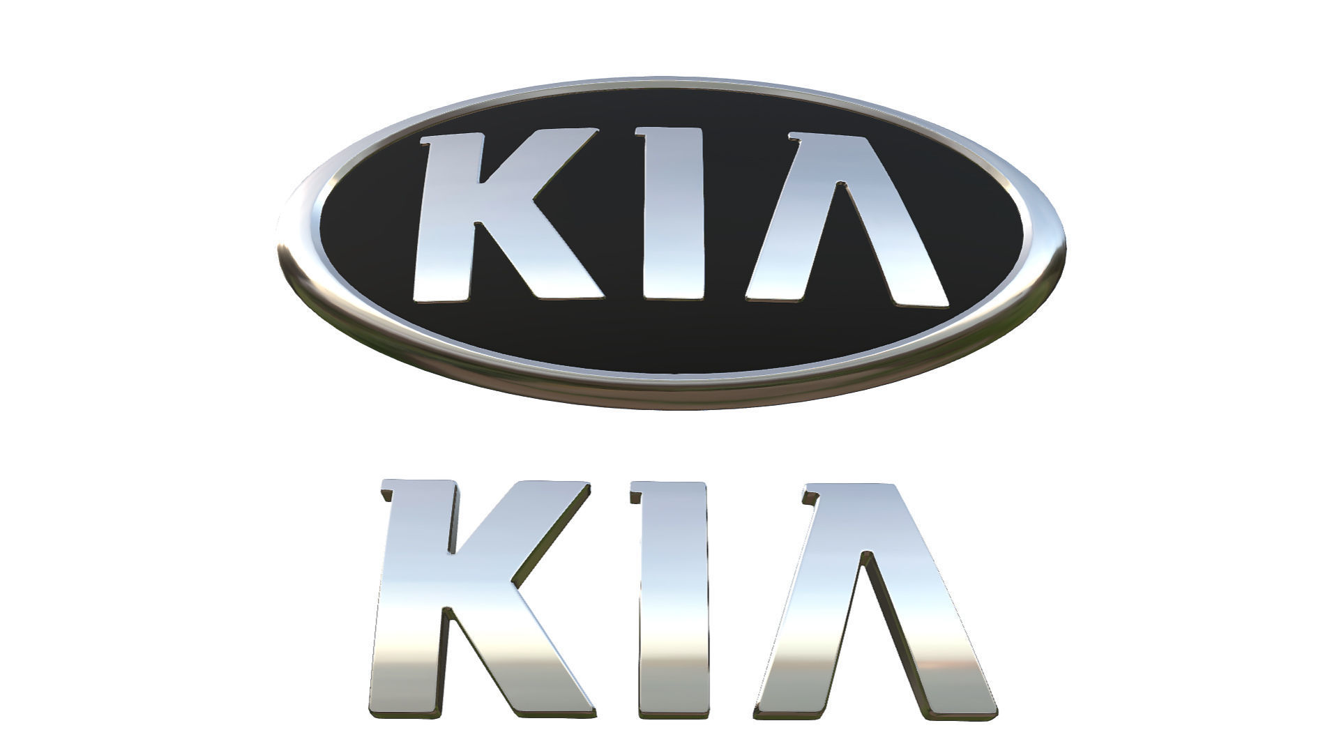 kia logo 3D model_4