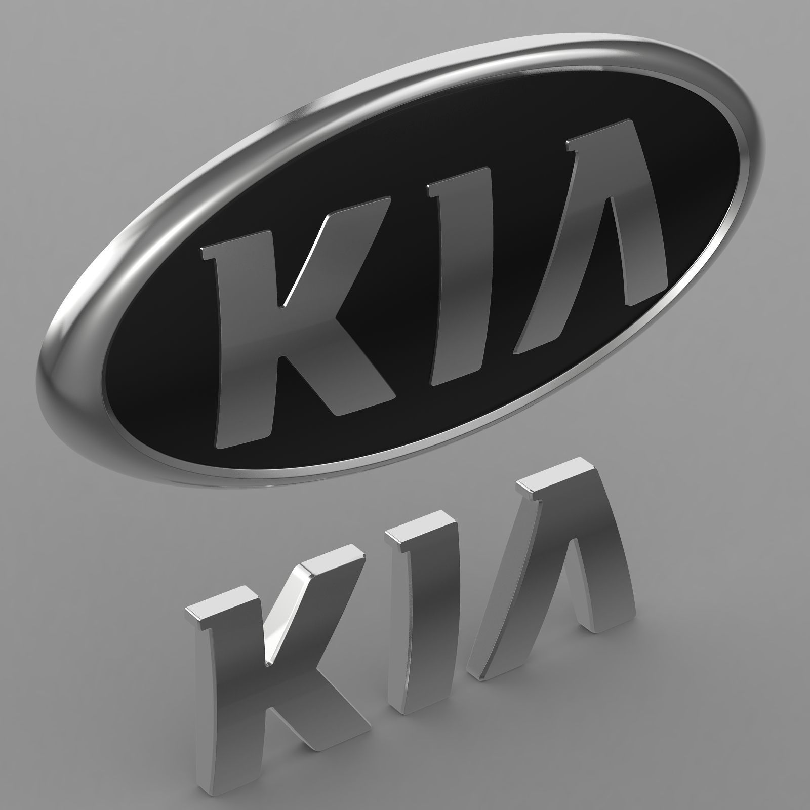 kia logo 3D model_11