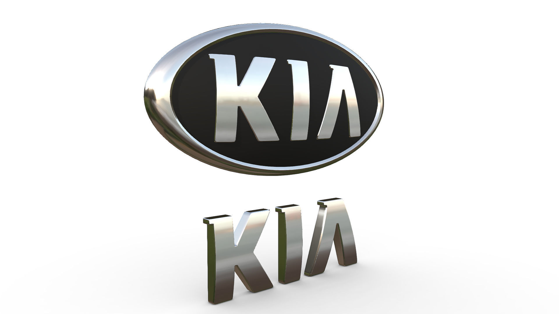 kia logo 3D model_1
