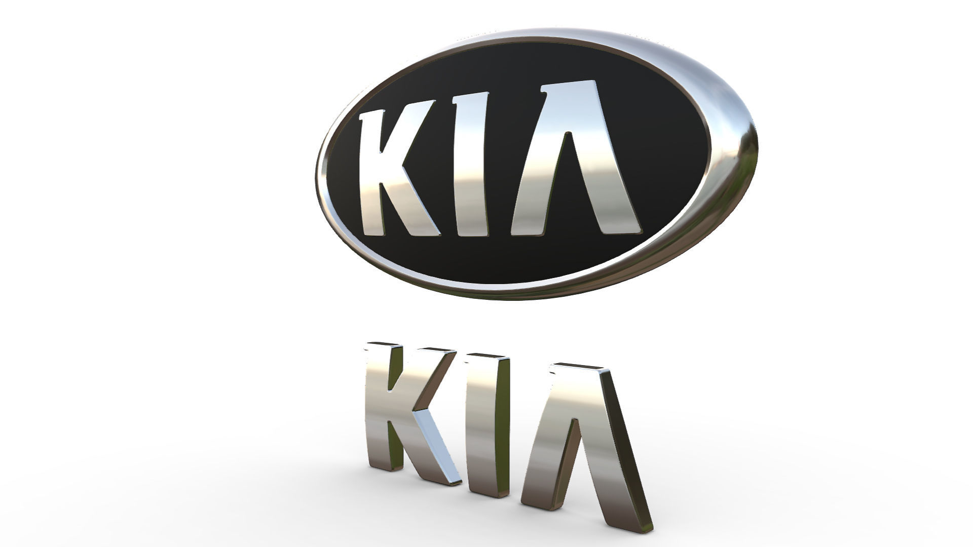kia logo 3D model_2