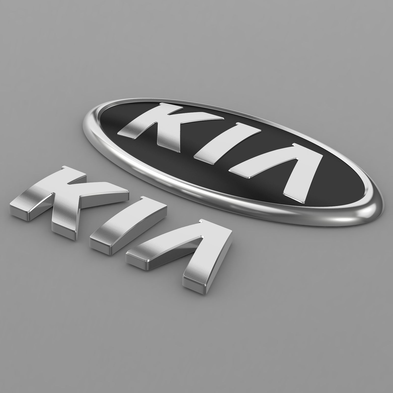kia logo 3D model_10