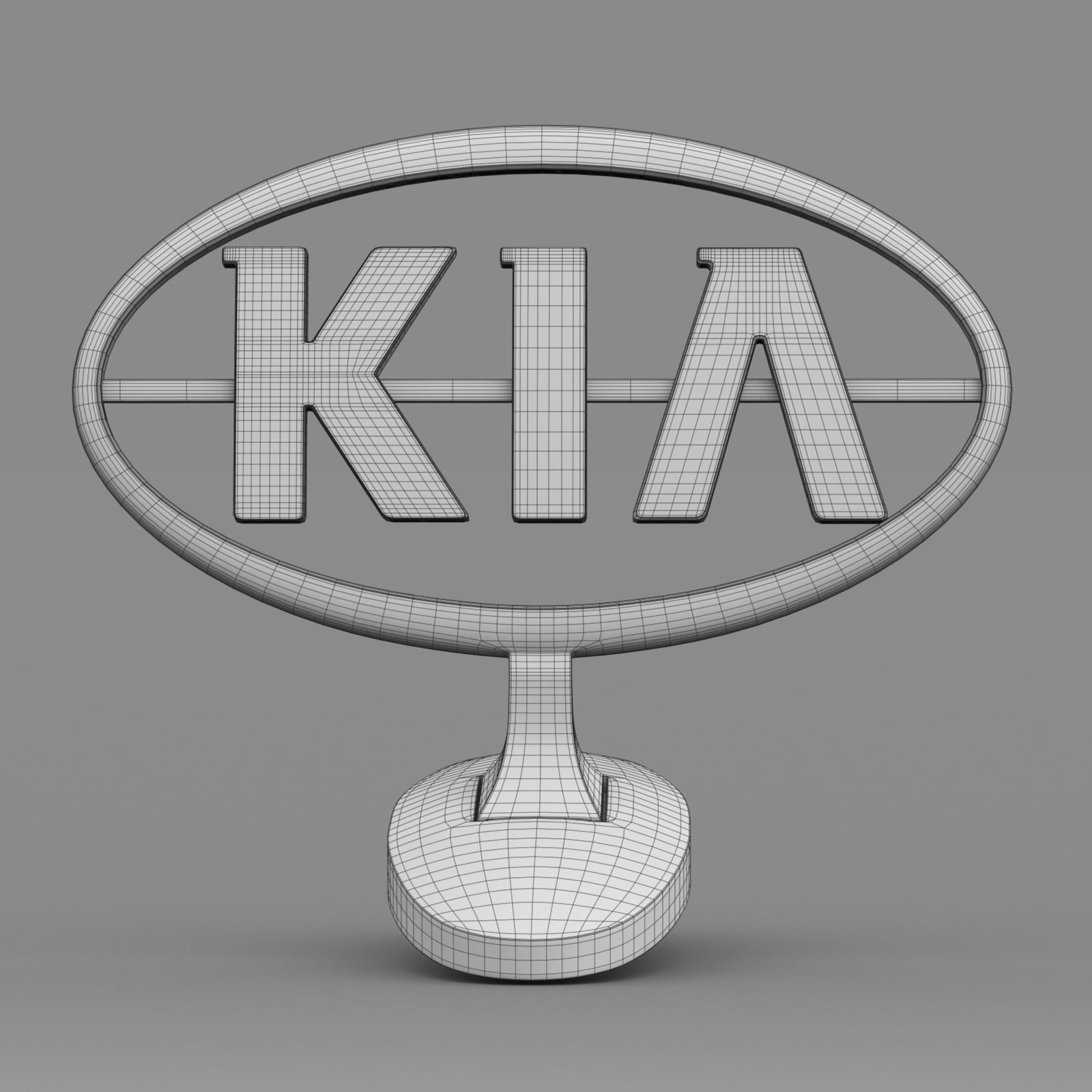 kia logo 3D model_8
