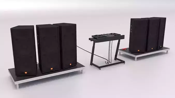 Dj Booth 01 3D model