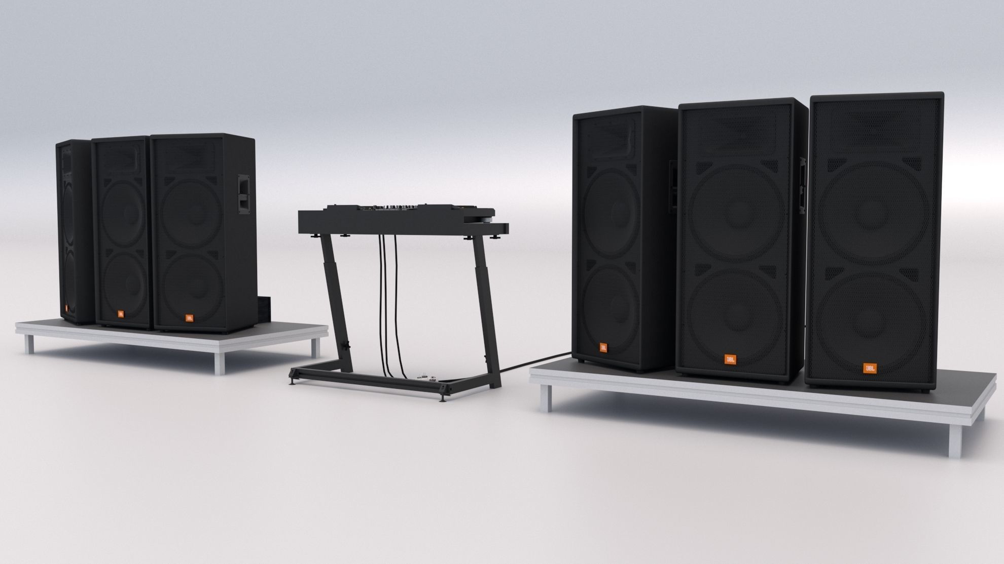 Dj Booth 01 3D model_1