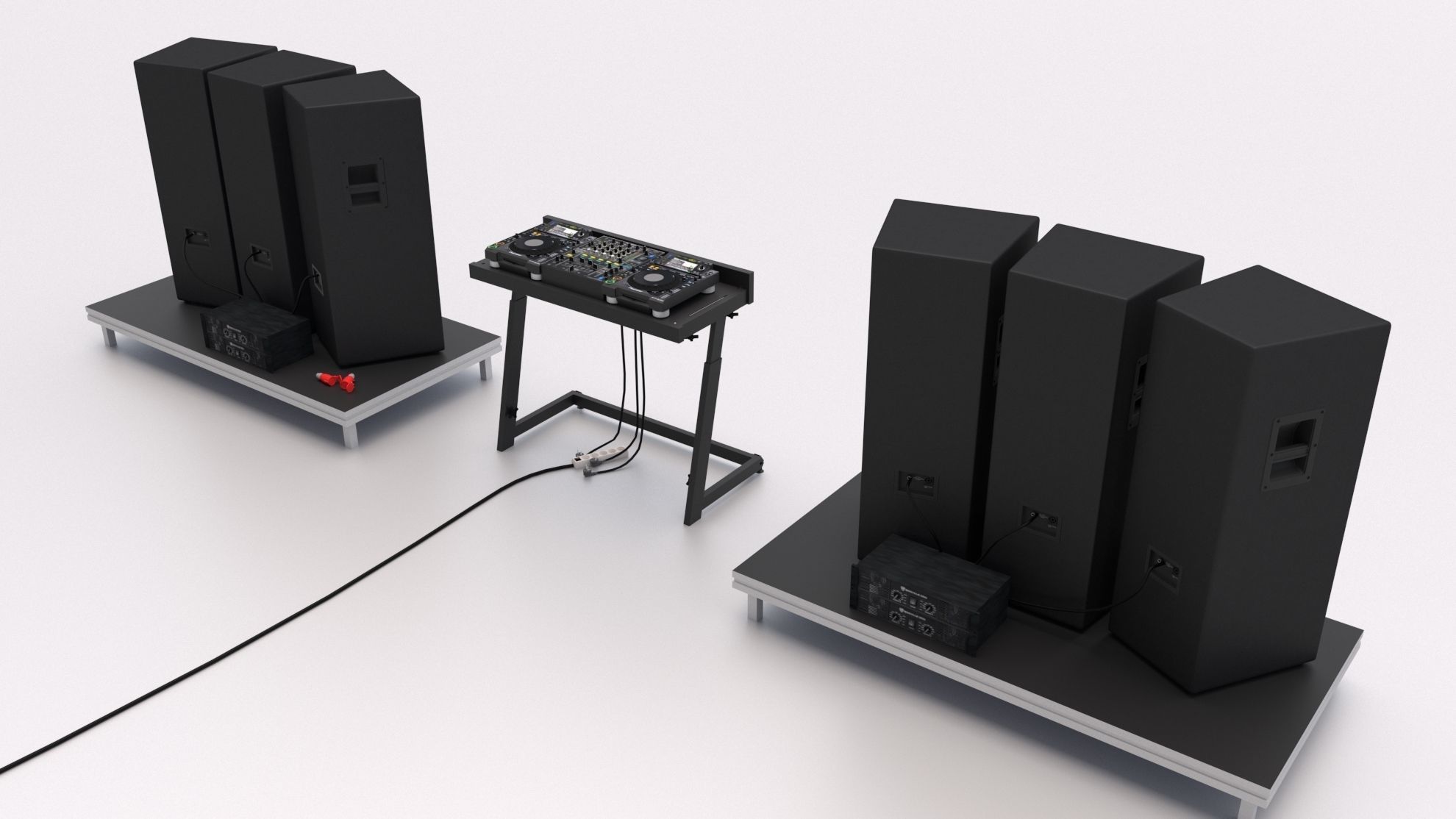 Dj Booth 01 3D model_4
