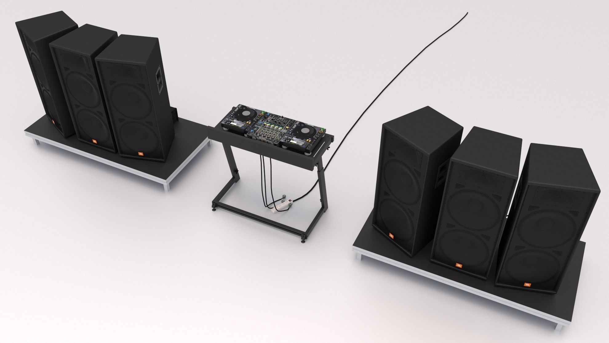 Dj Booth 01 3D model_2