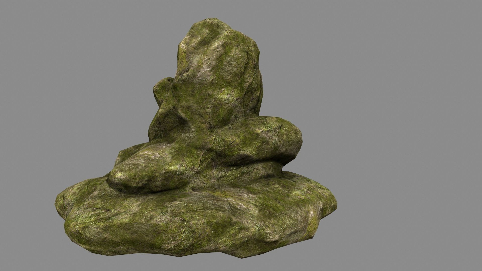 rock  mossy Low-poly 3D model_13