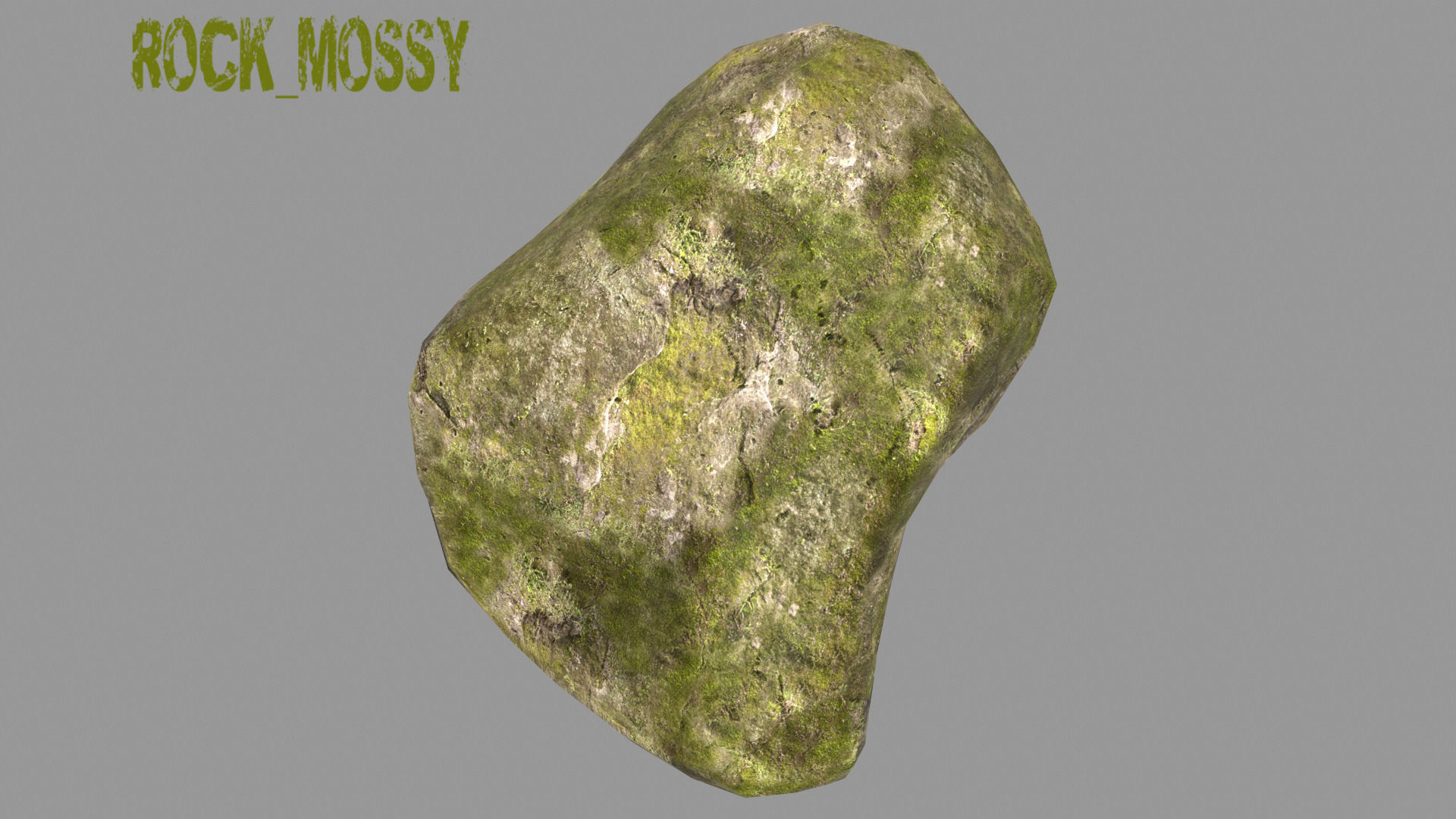 rock  mossy Low-poly 3D model_25