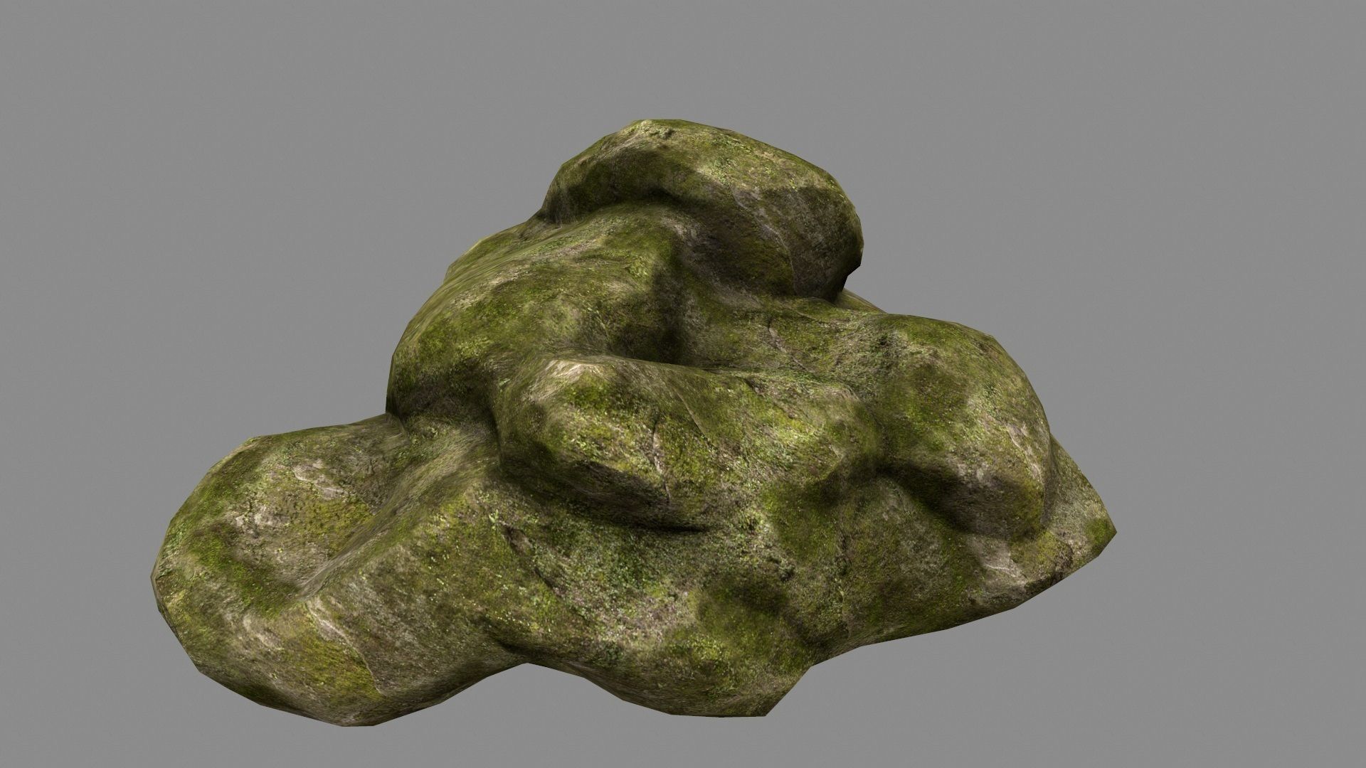 rock  mossy Low-poly 3D model_10