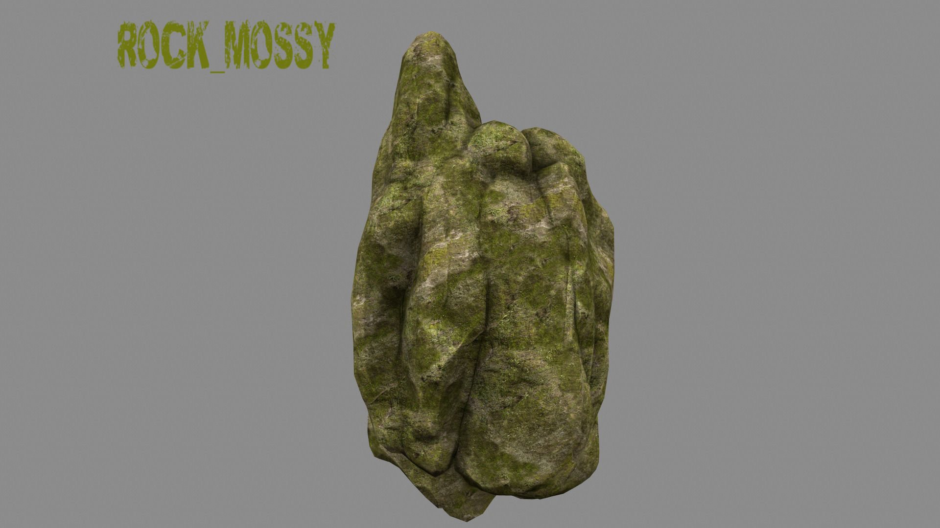 rock  mossy Low-poly 3D model_9