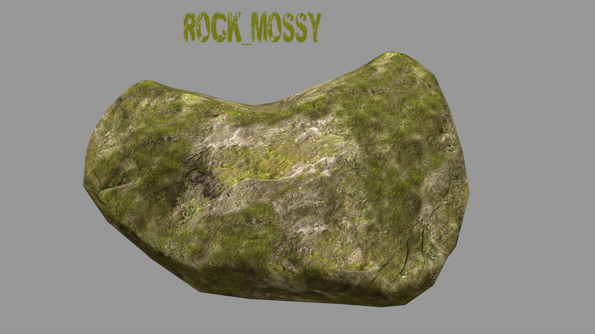 rock  mossy Low-poly 3D model_19