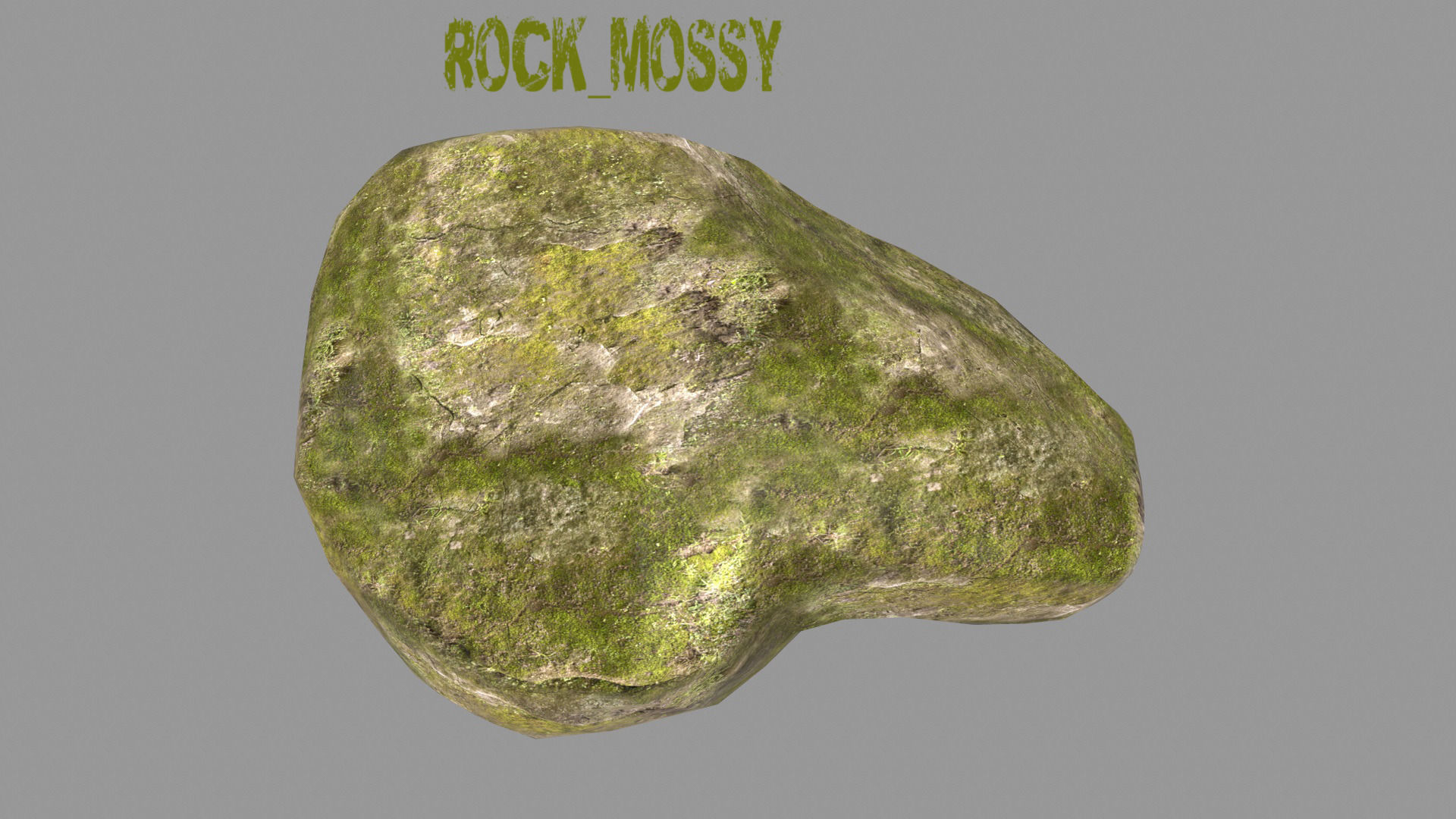 rock  mossy Low-poly 3D model_23