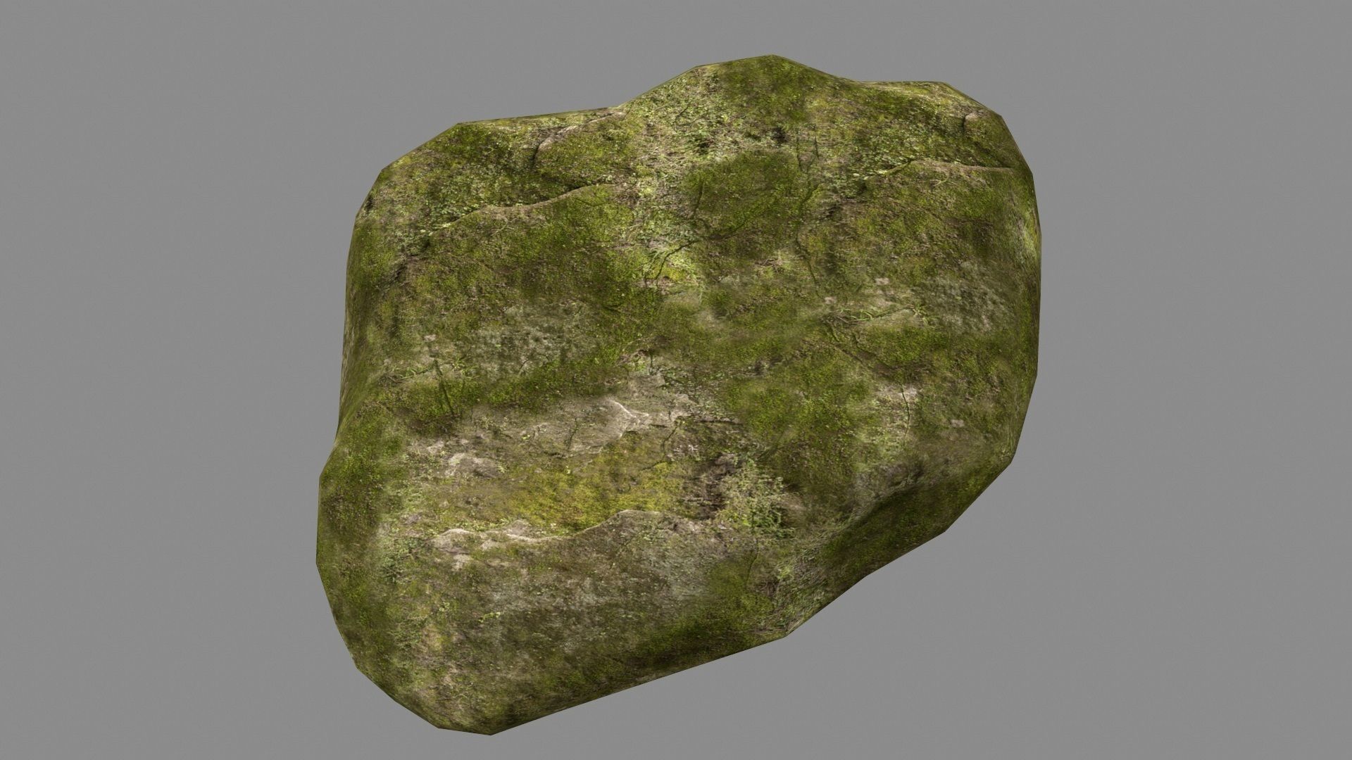 rock  mossy Low-poly 3D model_15