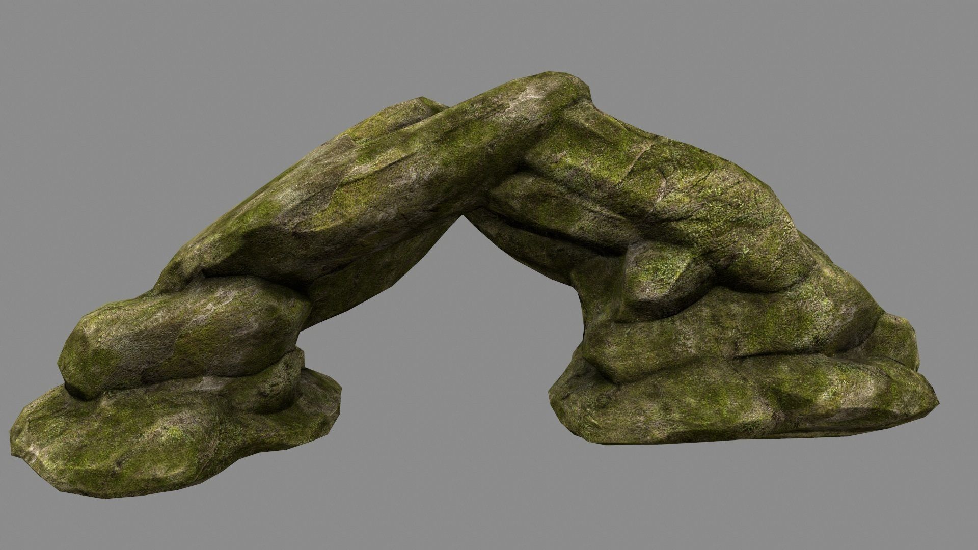 rock  mossy Low-poly 3D model_3