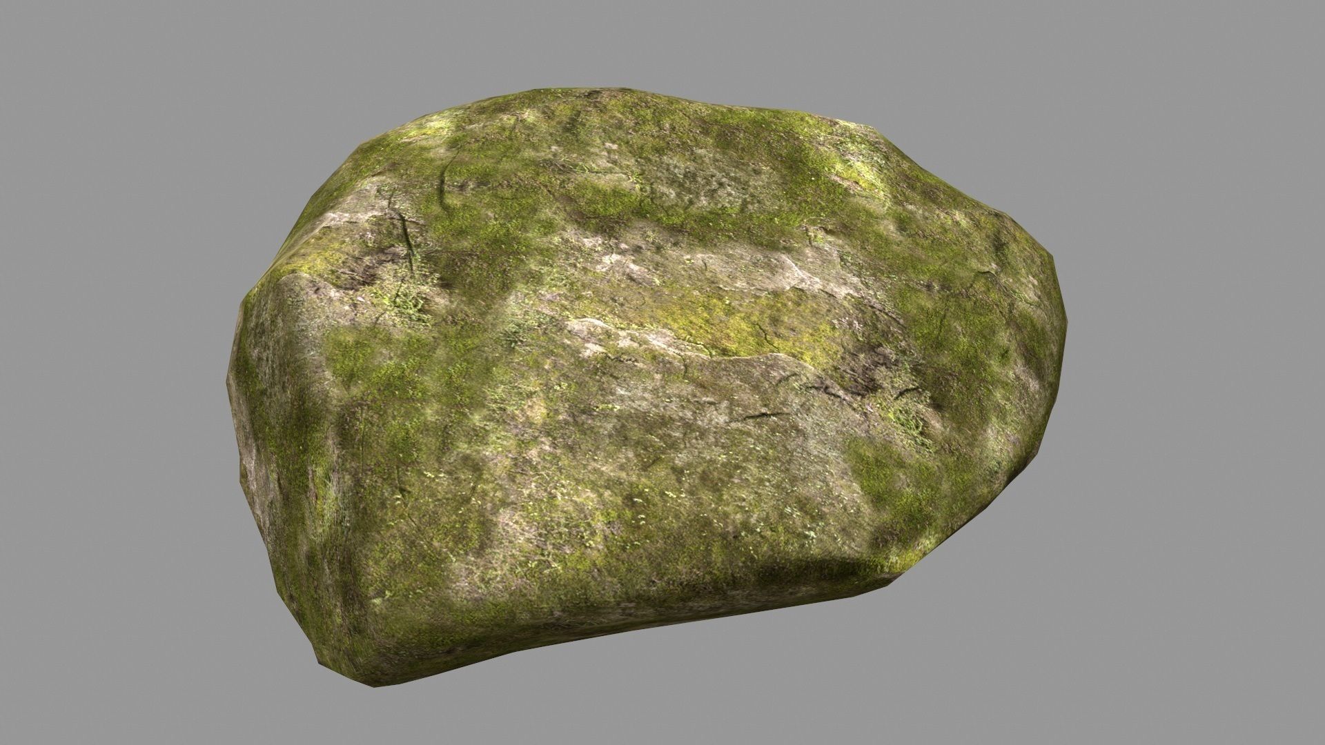 rock  mossy Low-poly 3D model_16