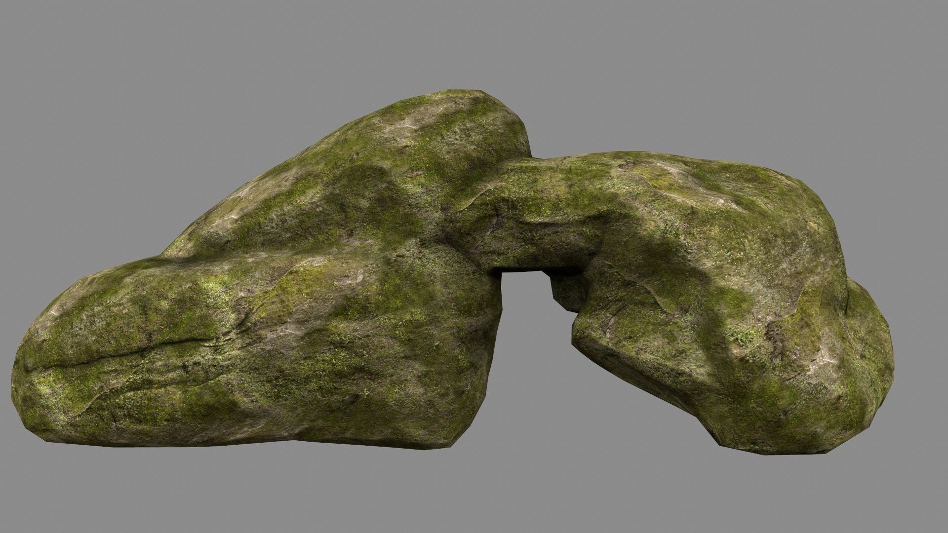 rock  mossy Low-poly 3D model_5