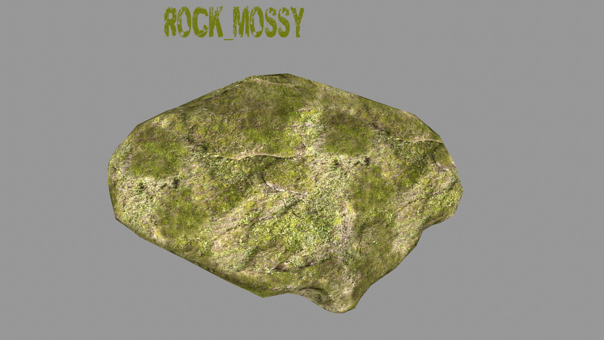 rock  mossy Low-poly 3D model_20