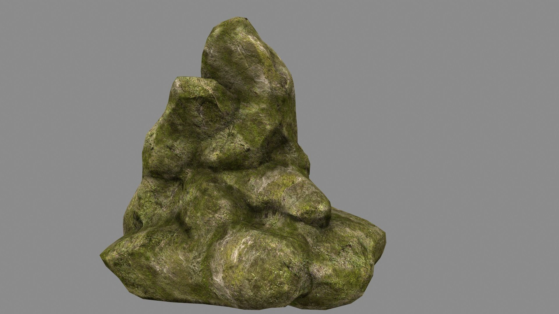 rock  mossy Low-poly 3D model_11