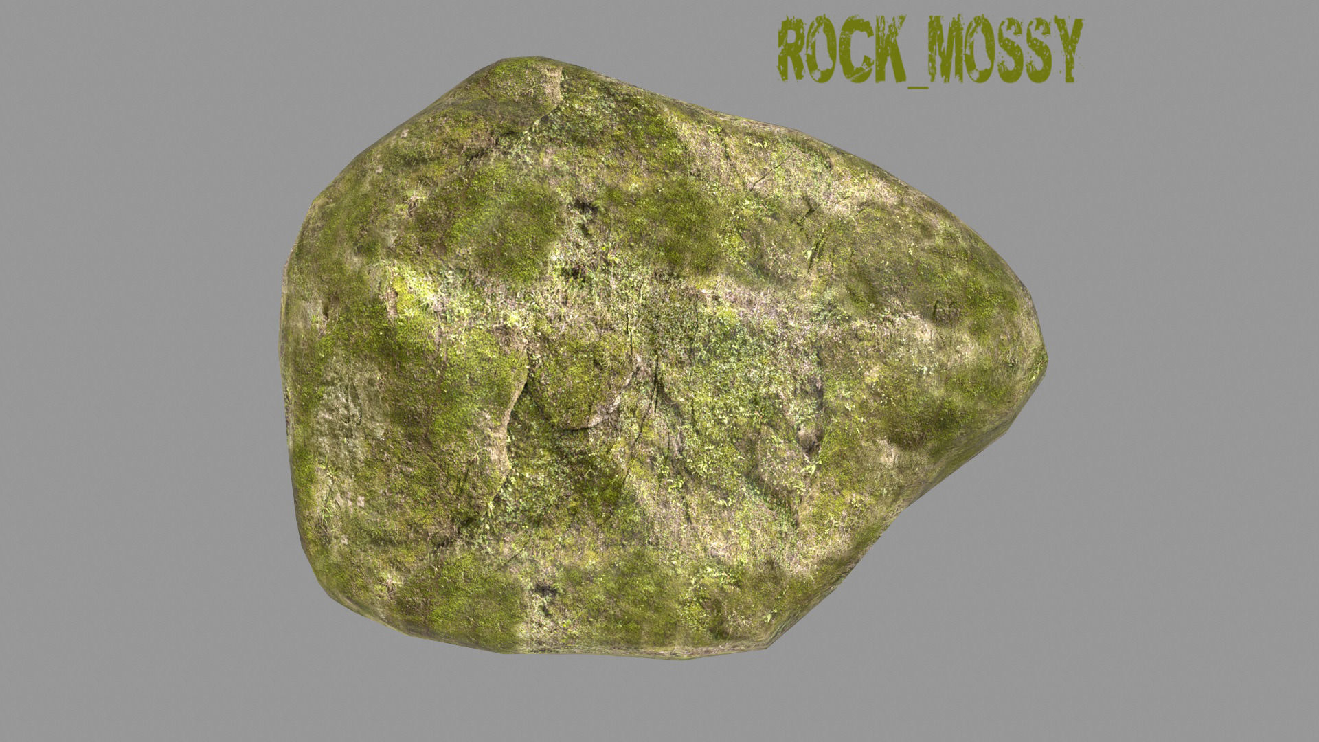 rock  mossy Low-poly 3D model_26