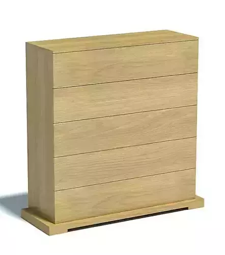 Five Drawer Wooden Dresser