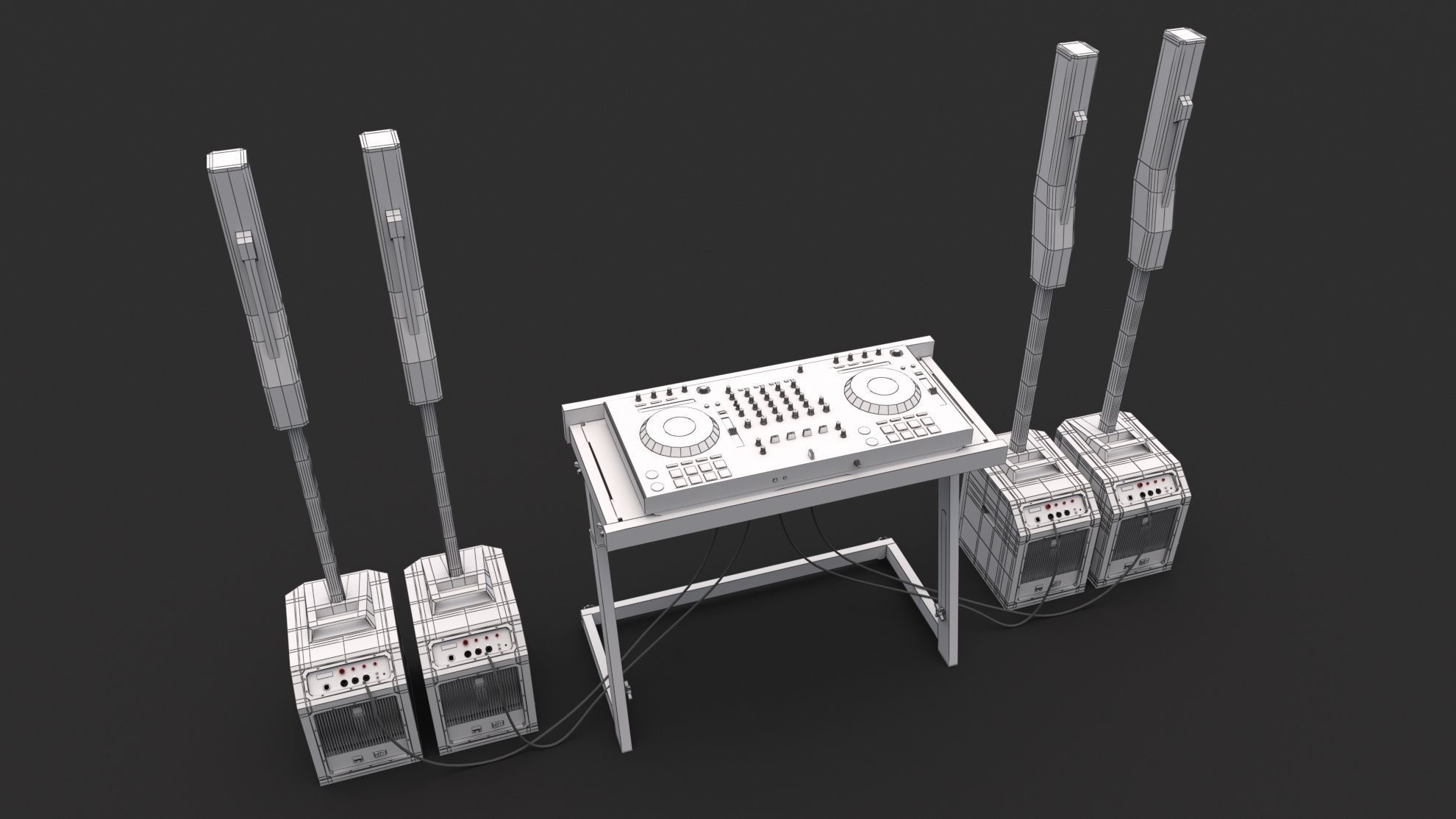 Dj Booth 02 3D model_7