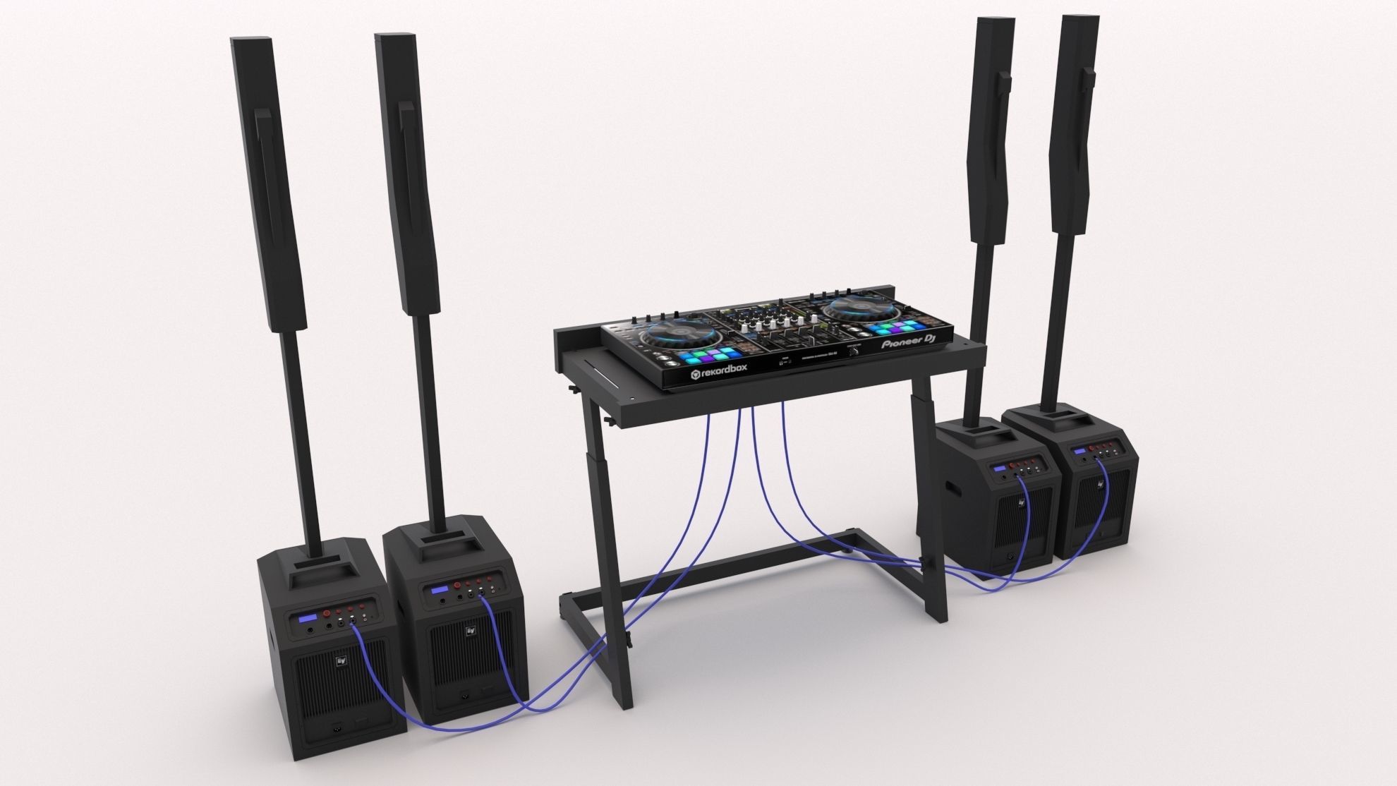 Dj Booth 02 3D model_2