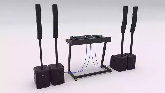 Dj Booth 02 3D model