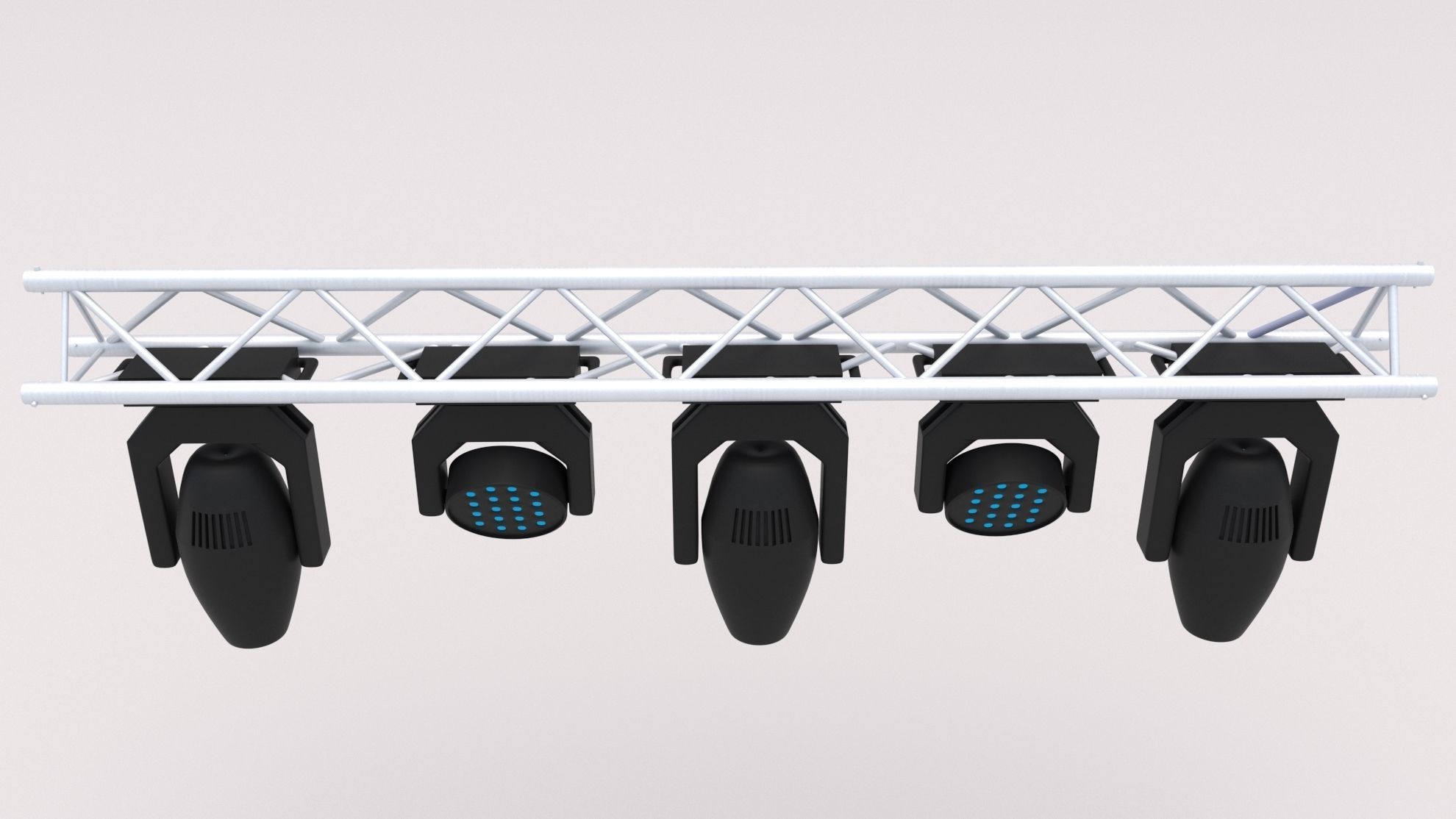 Truss with Moving Heads 3D model_2