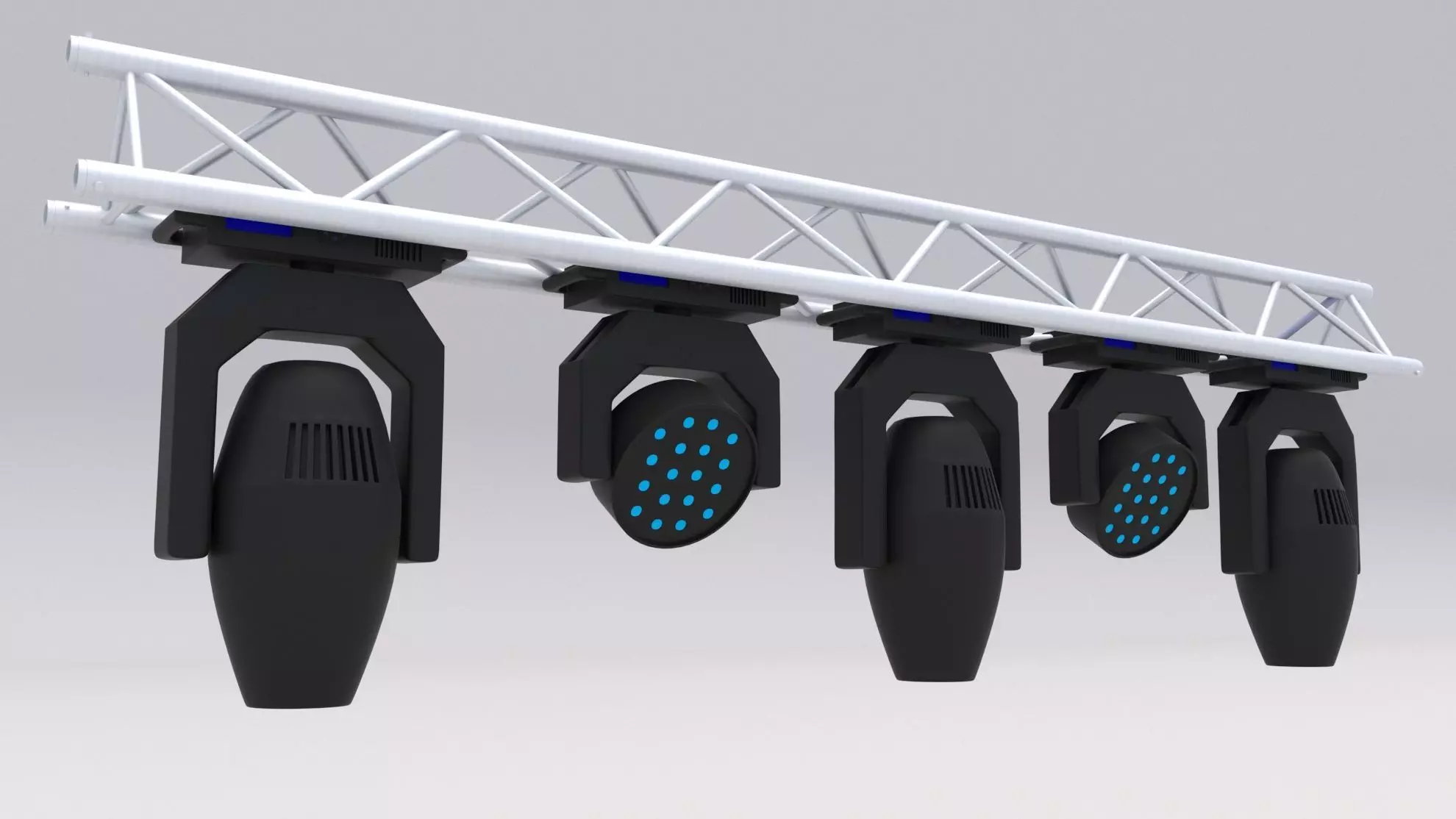 Truss with Moving Heads 3D model_0