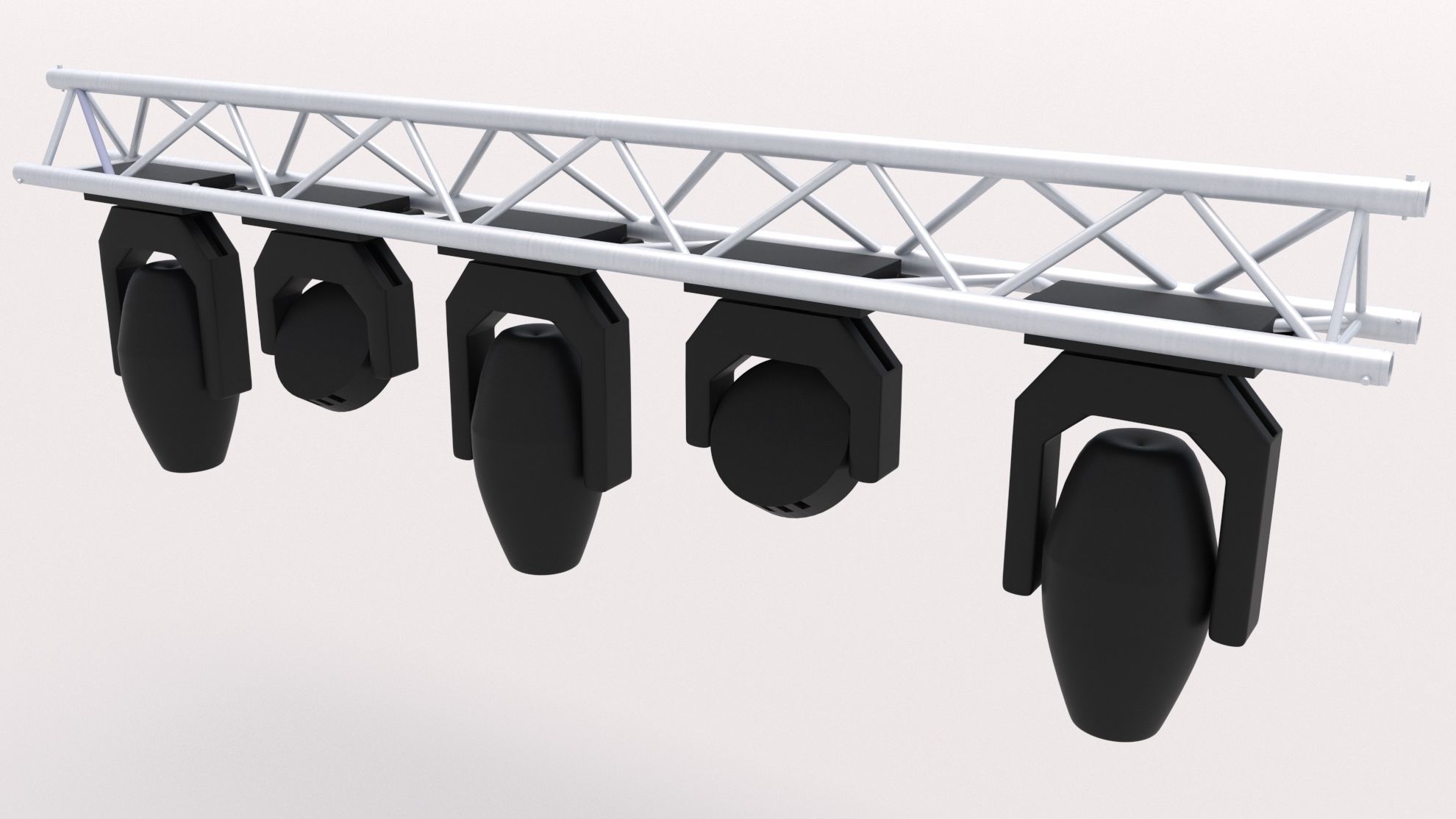 Truss with Moving Heads 3D model_4