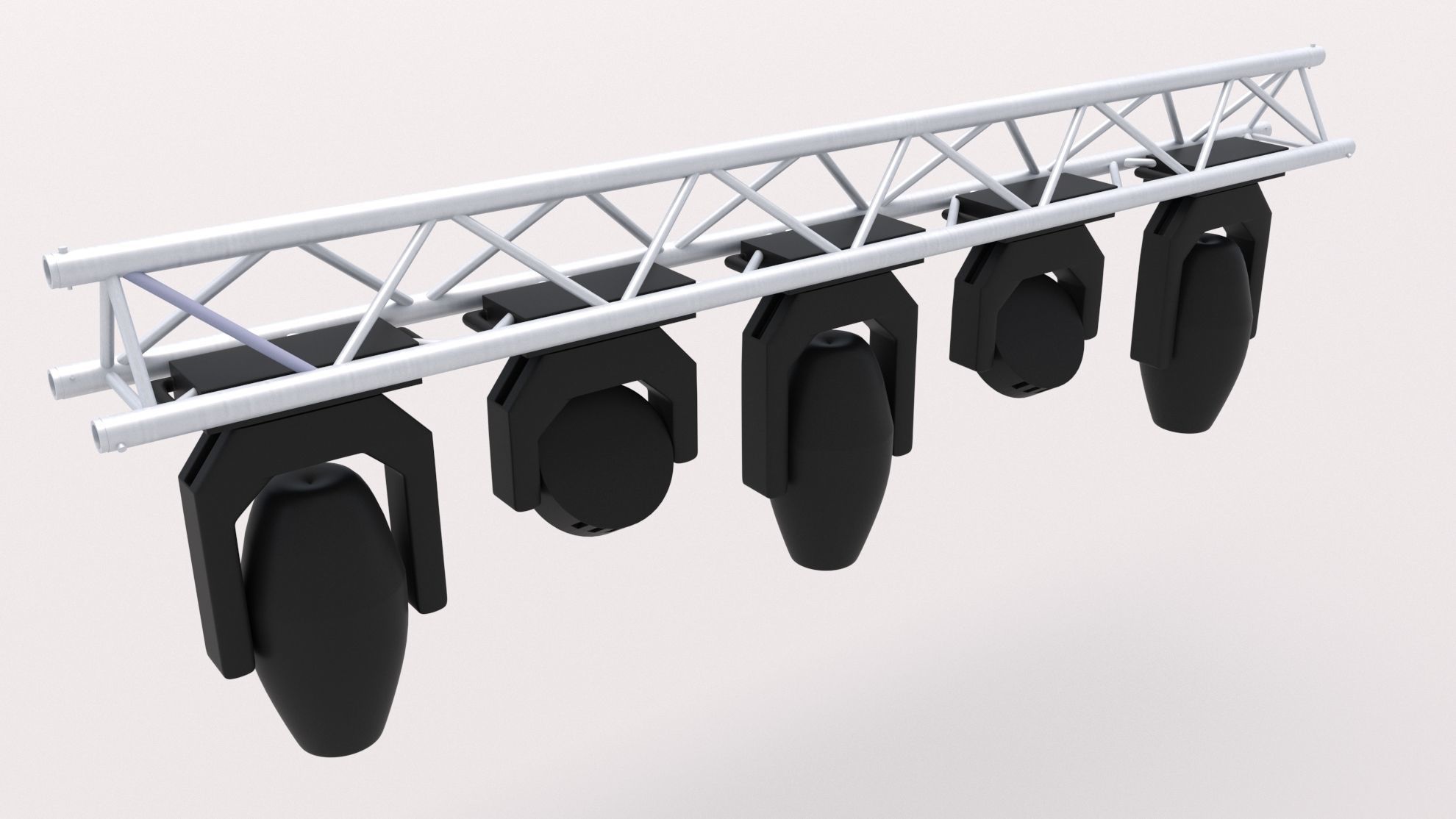 Truss with Moving Heads 3D model_3