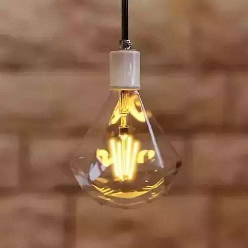 Vintage LED Bulb - Octo - High Poly - Blender 