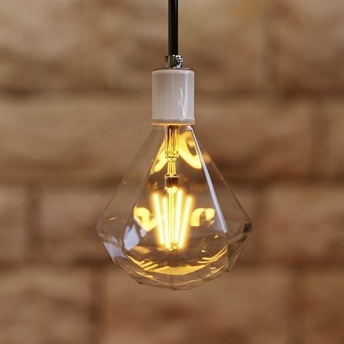 Vintage LED Bulb - Octo - High Poly - Blender  3D model