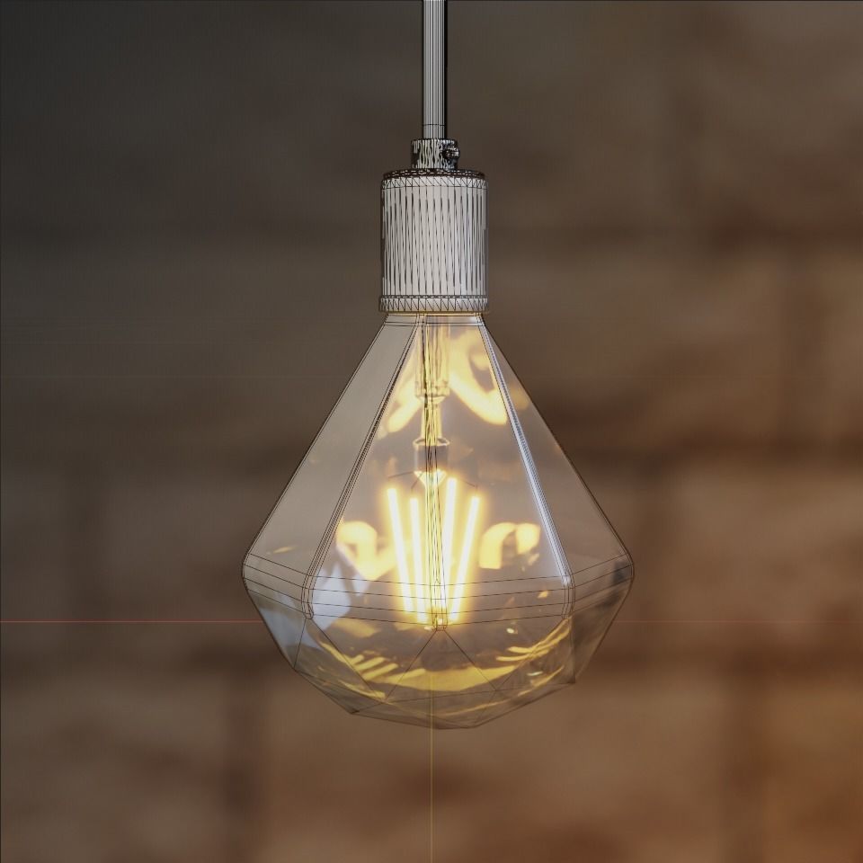 Vintage LED Bulb - Octo - High Poly - Blender 3D model_1