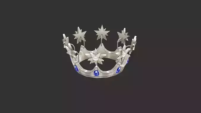 Cartoon queen crown - silver crown