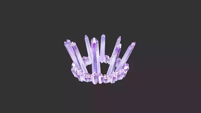 Cartoon queen crown - amethyst crown