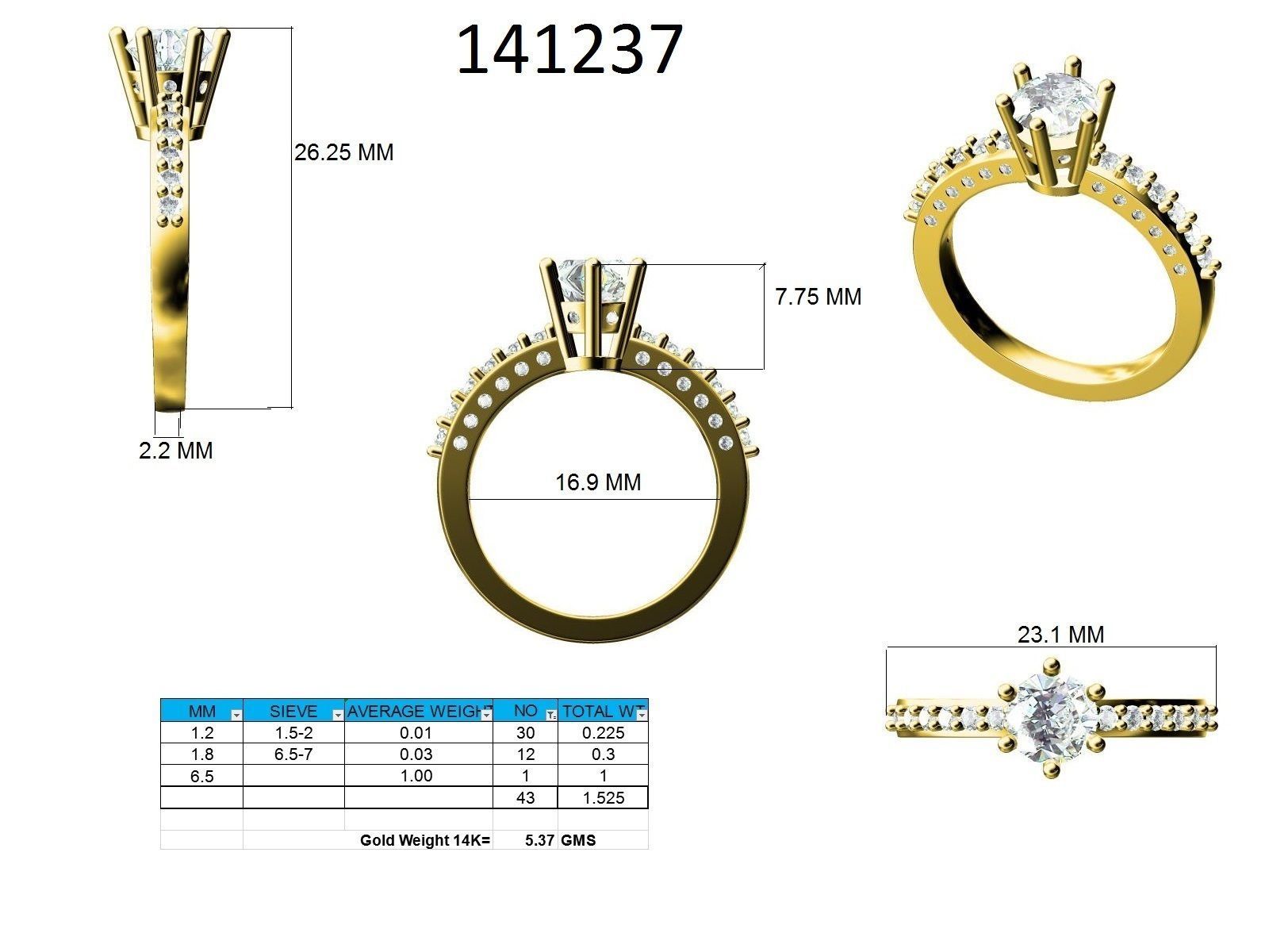Ring - 141237 3D print model_12