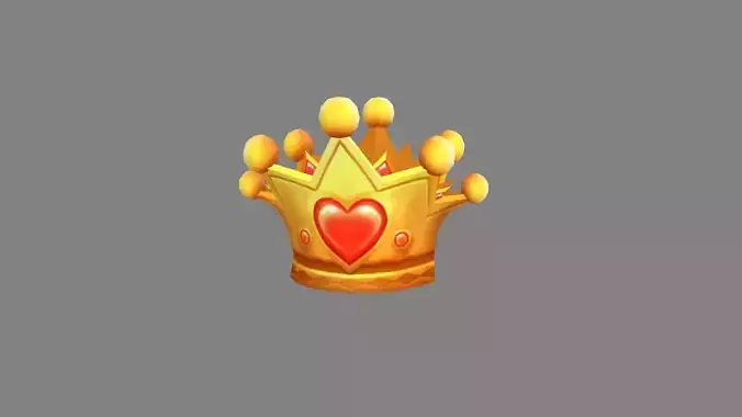 Cartoon Gold Crown - Love Crown