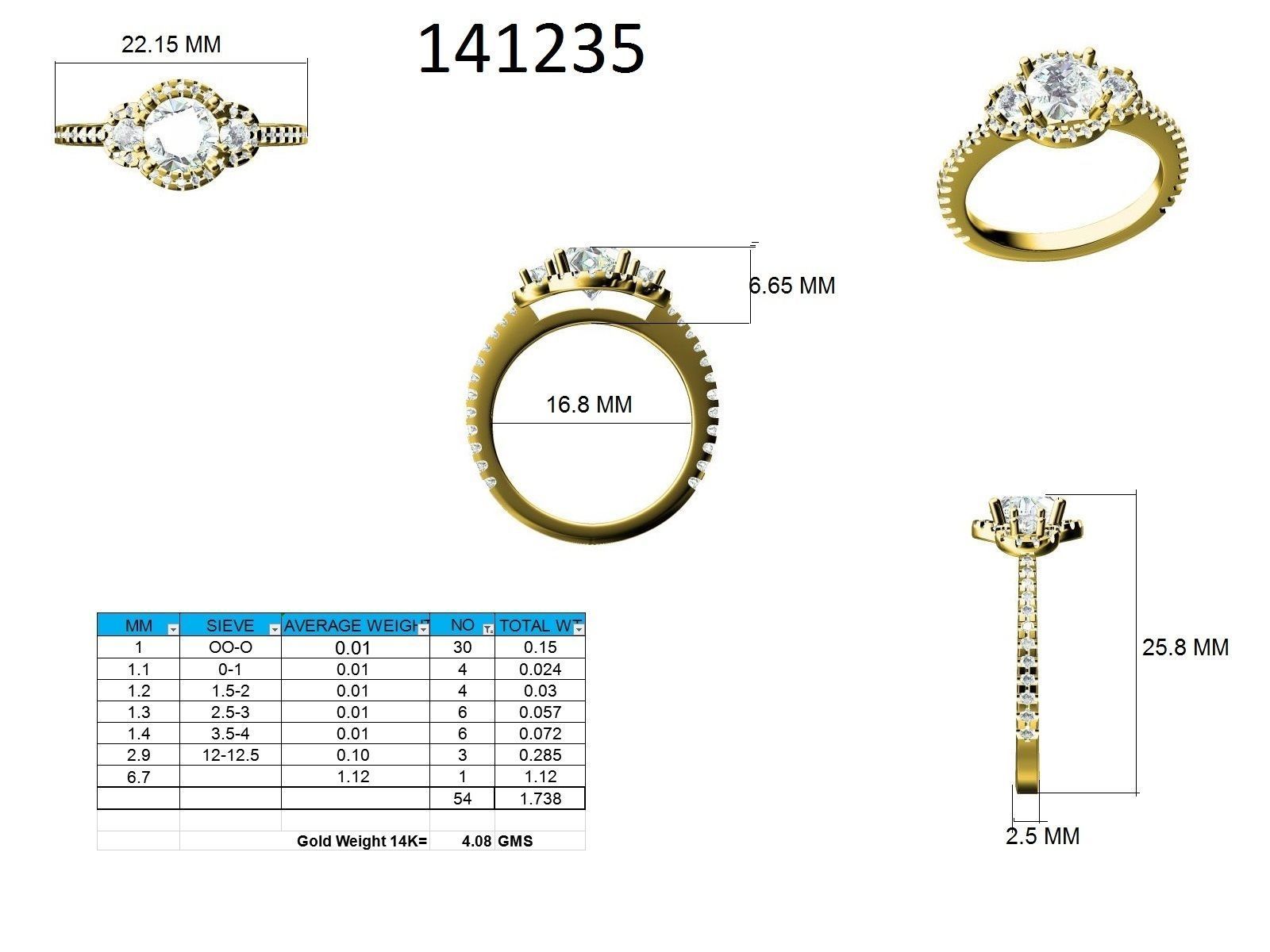 Ring - 141235 3D print model_12