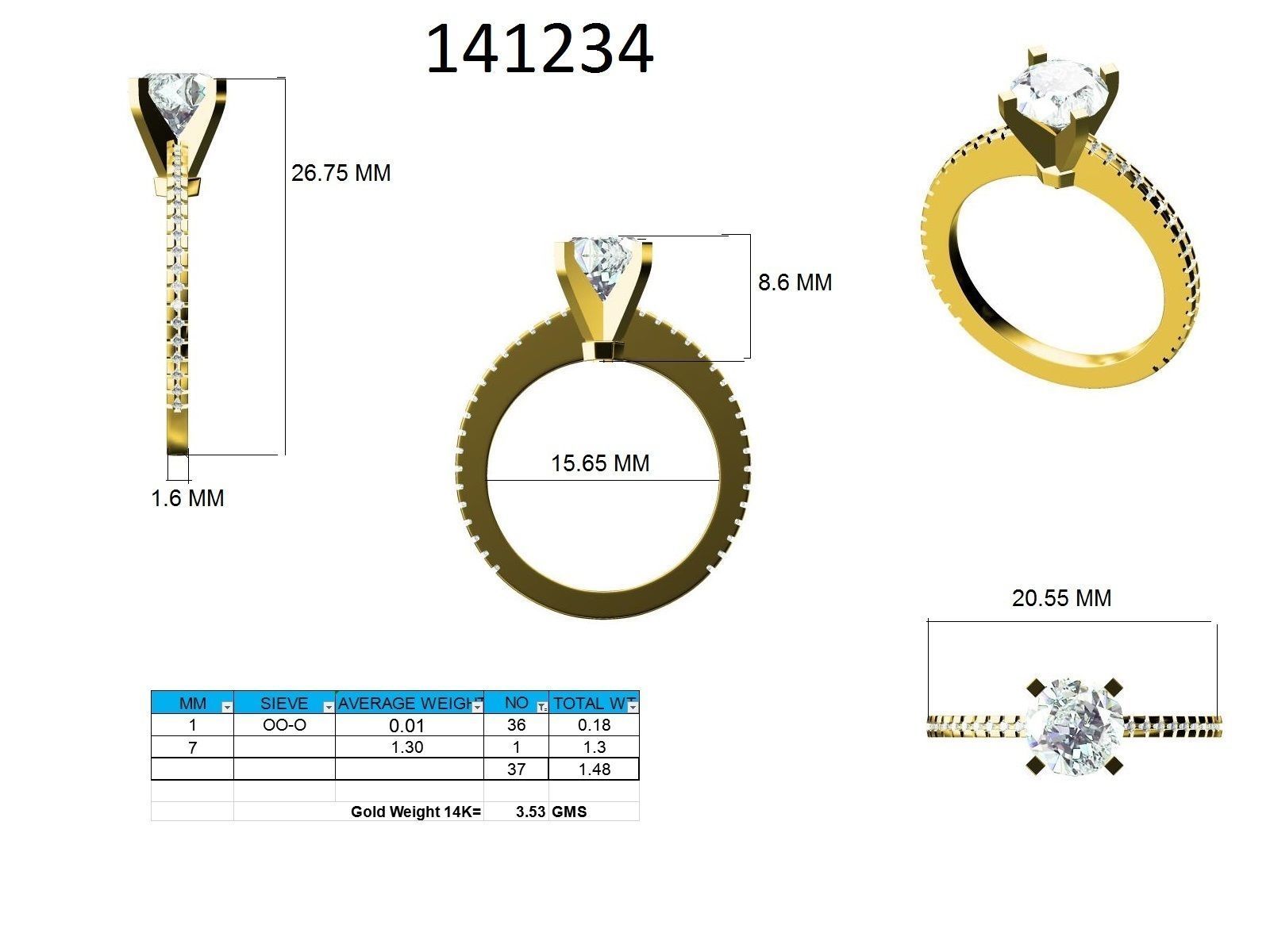 Ring - 141234 3D print model_12